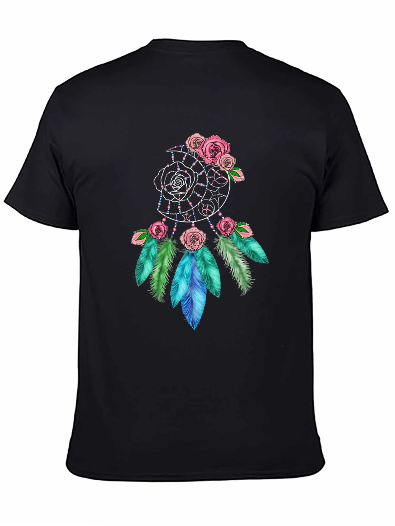 Dreamcatcher Rose Feather Graphic Tee