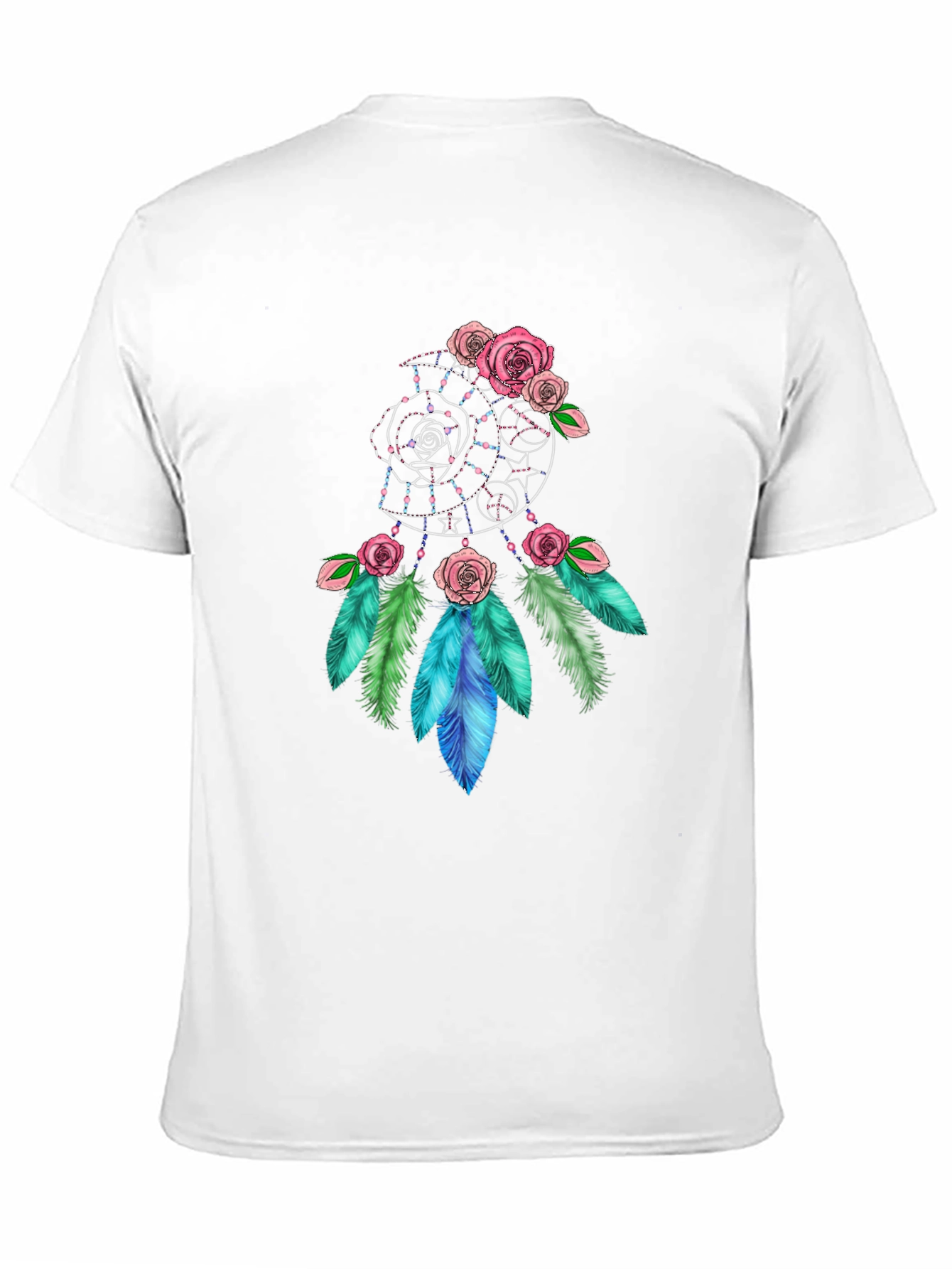 Dreamcatcher Rose Feather Graphic Tee