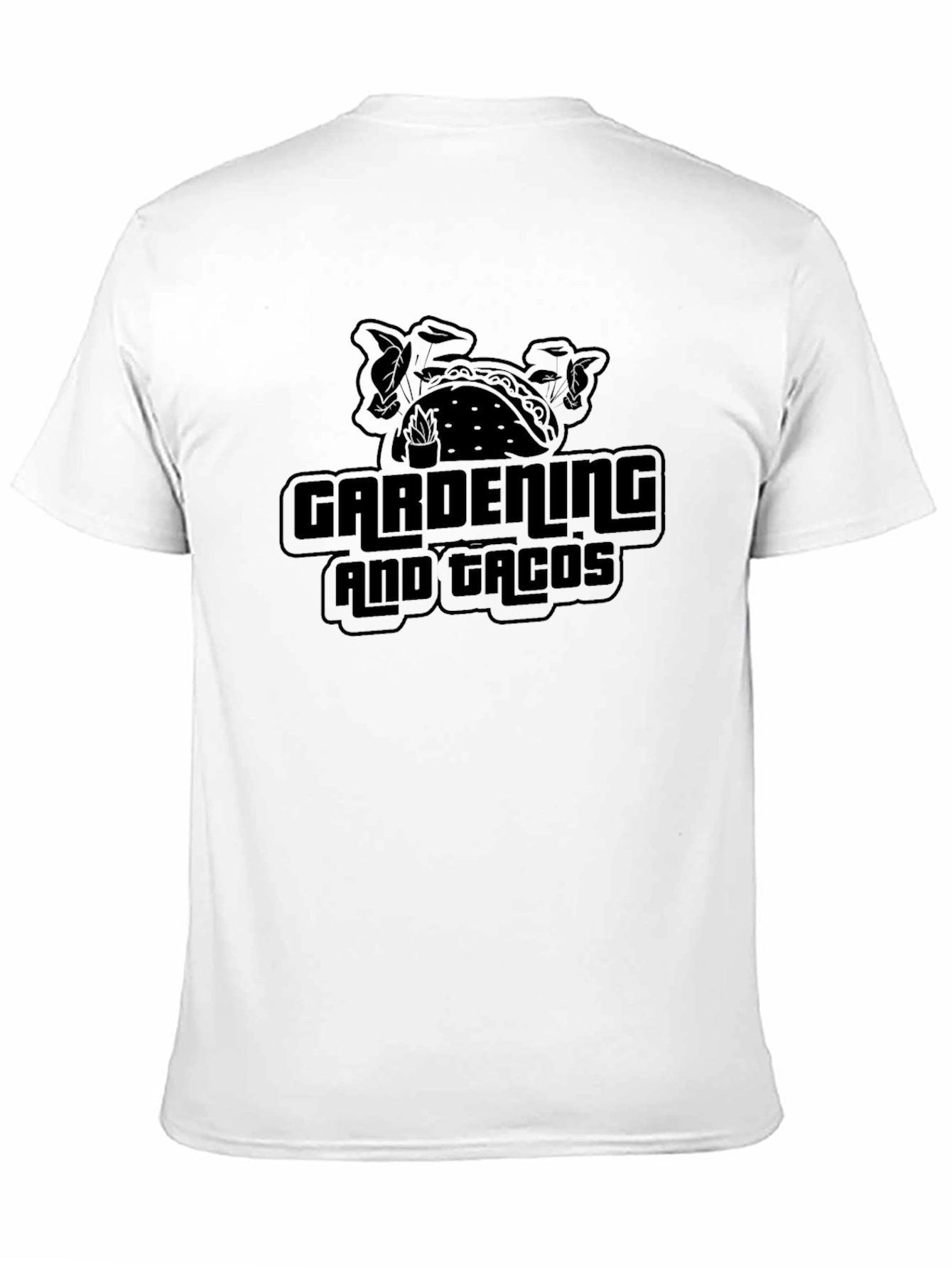 Gardening and Tacos Black Graphic Tee