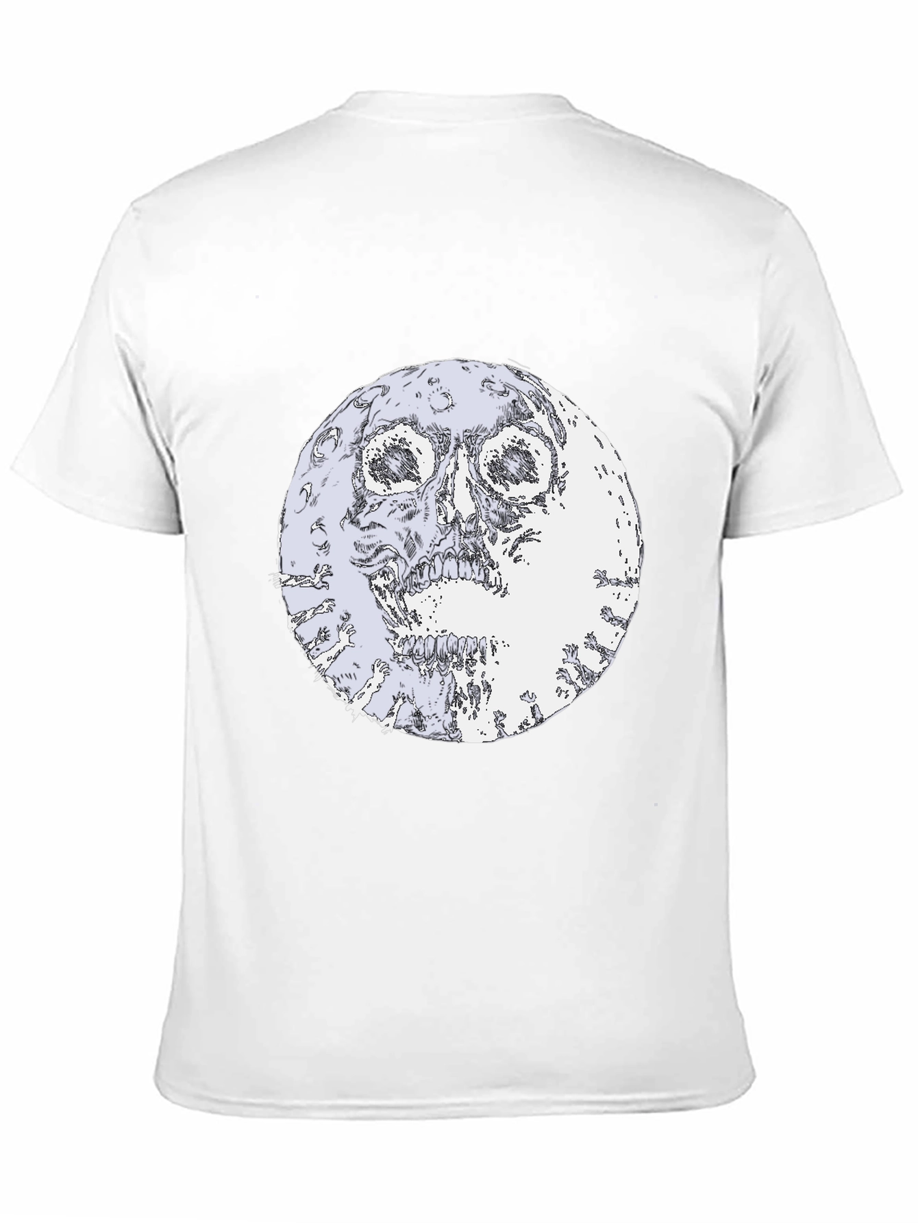 Skull Moon Graphic Black T-Shirt