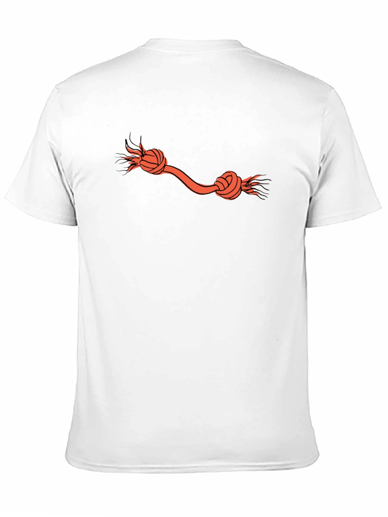 Knotted Rope Design Black T-Shirt