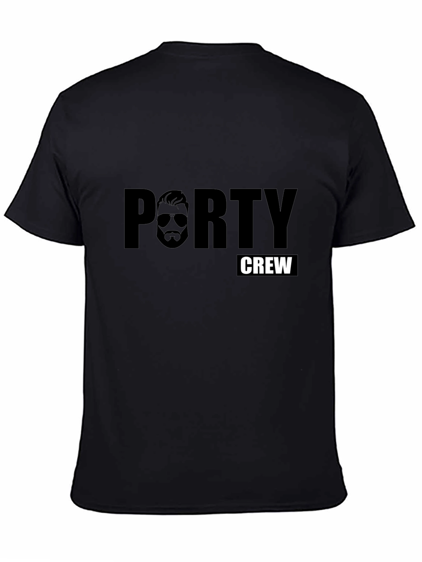 Porty Crew Graphic T-Shirt - Black Cotton Tee