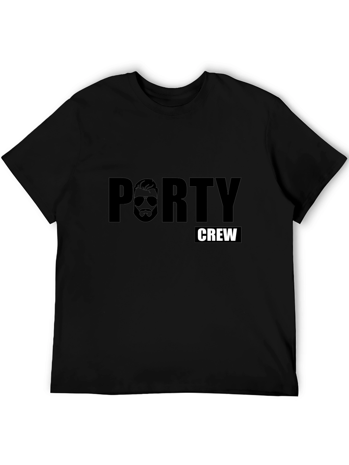 Porty Crew Graphic T-Shirt - Black Cotton Tee