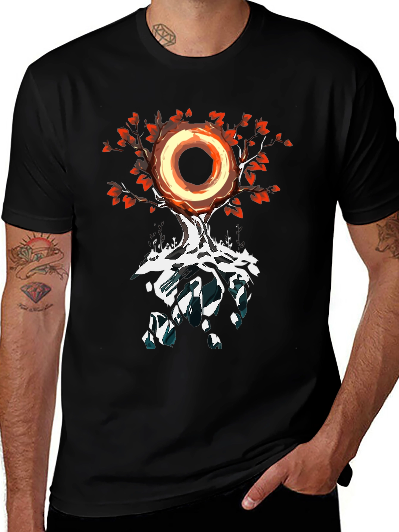 Tree of Light Graphic Tee - Black