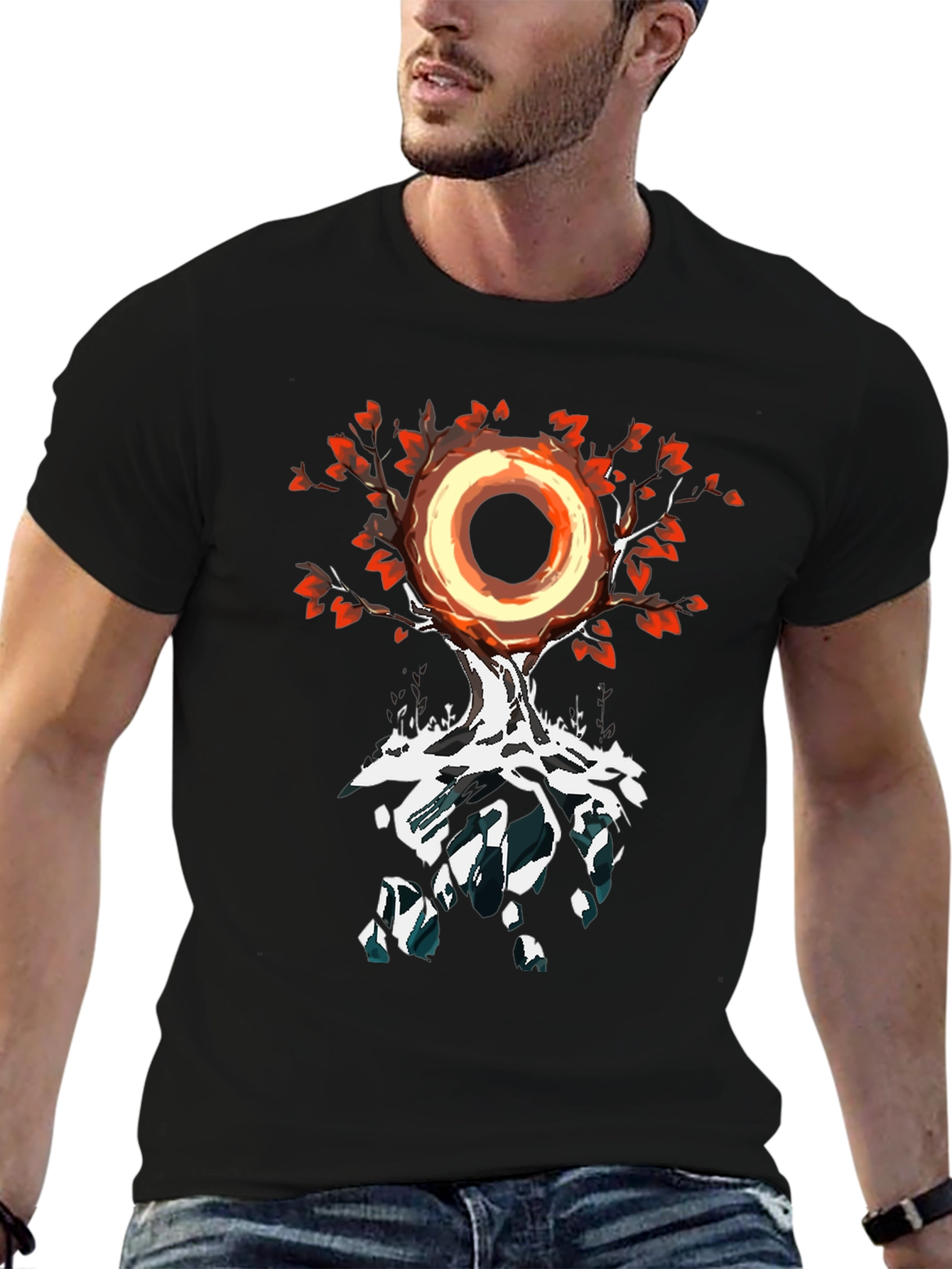 Tree of Light Graphic Tee - Black