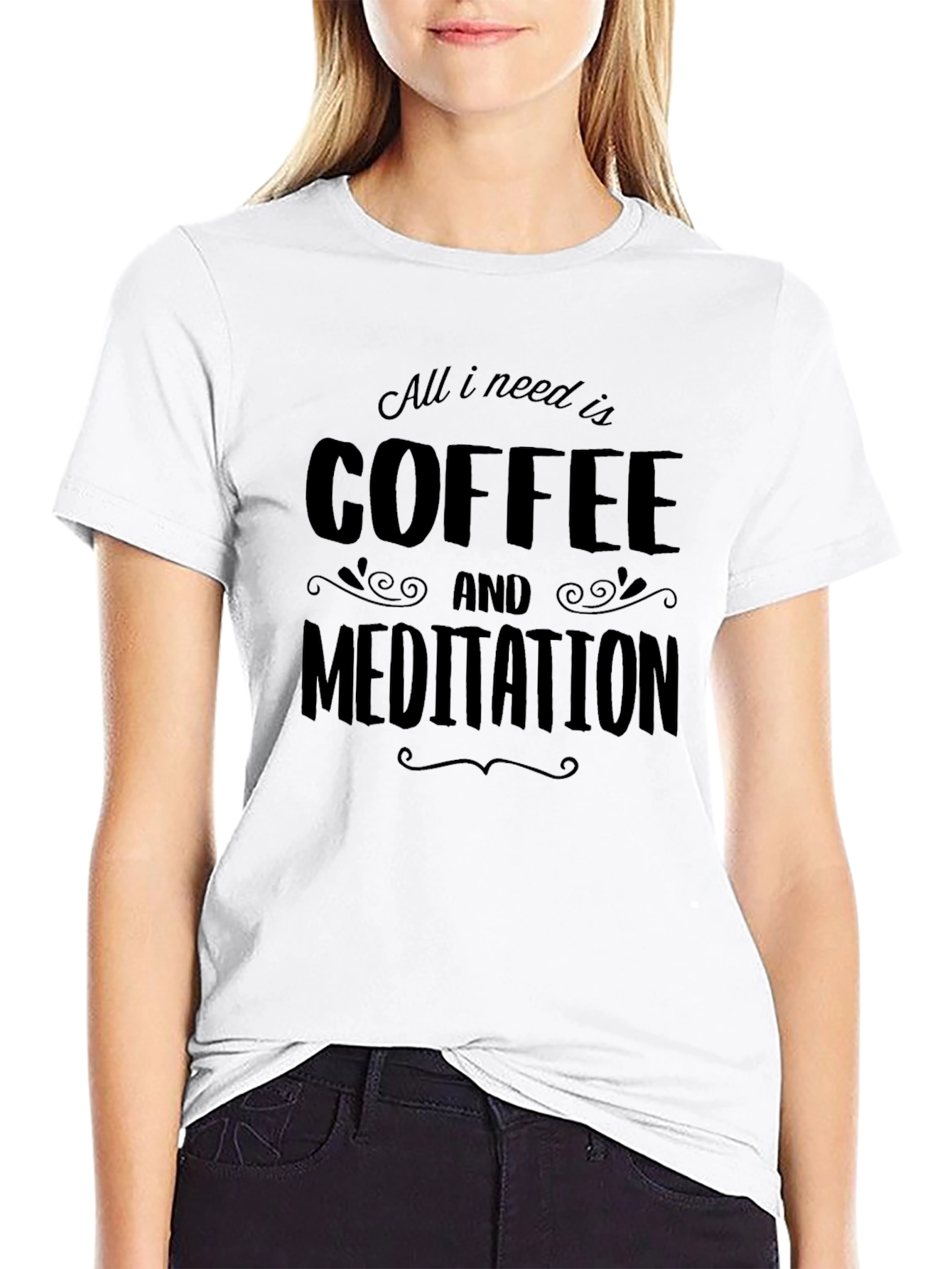 Coffee and Meditation Graphic T-Shirt