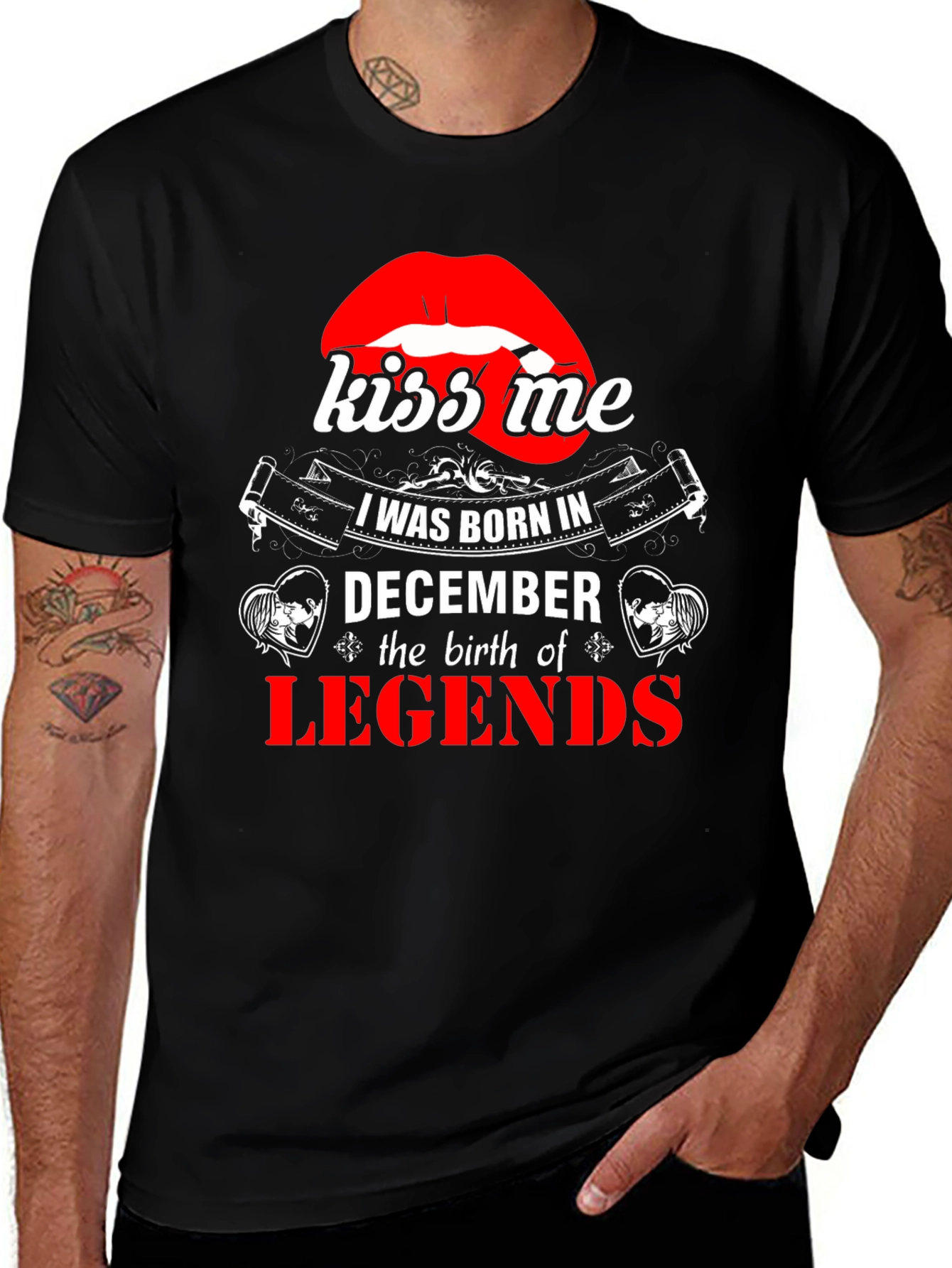 December Legends T-Shirt - Kiss Me Graphic Tee