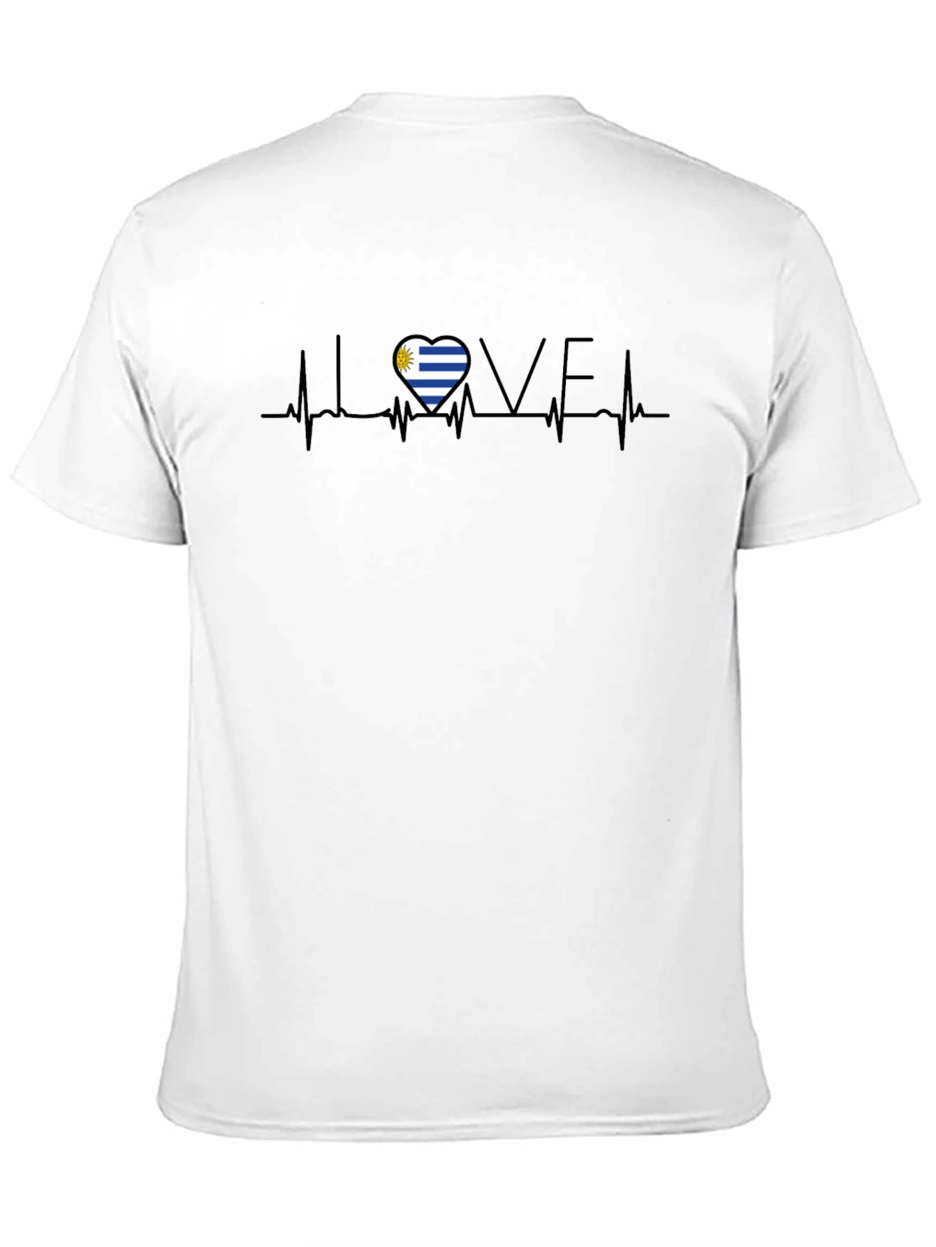 Uruguay Flag Heartbeat Love T-Shirt