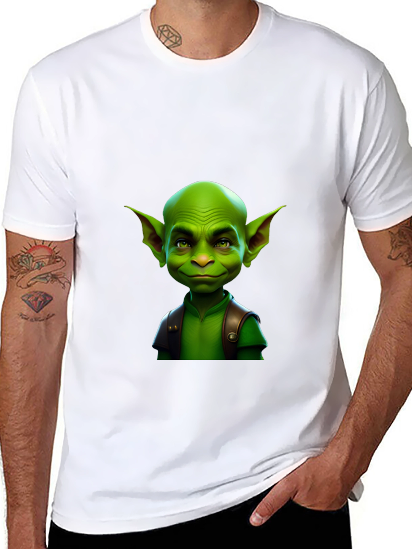 Green Goblin Graphic Tee - Funny Fantasy T-Shirt