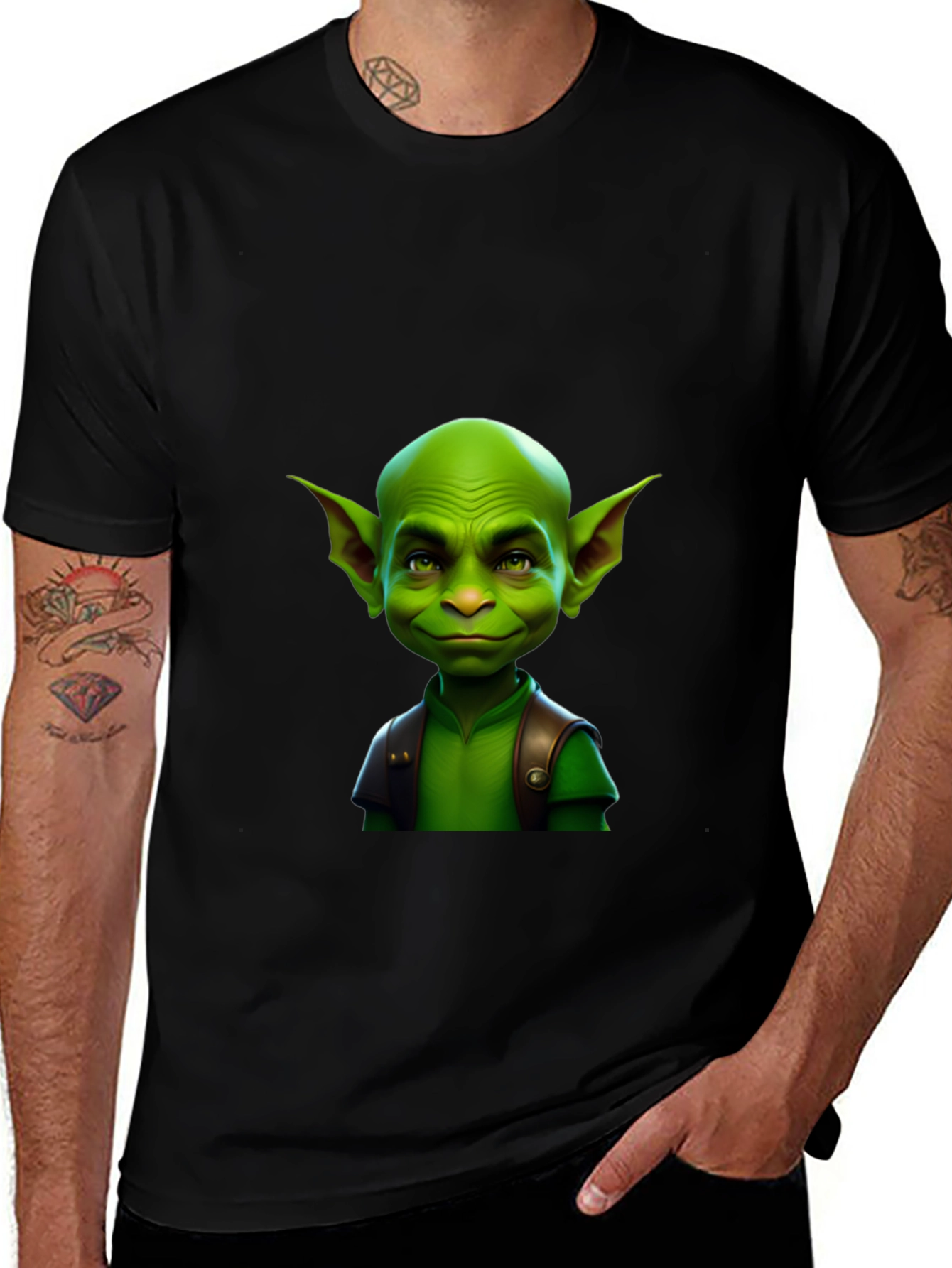 Green Goblin Graphic Tee - Funny Fantasy T-Shirt