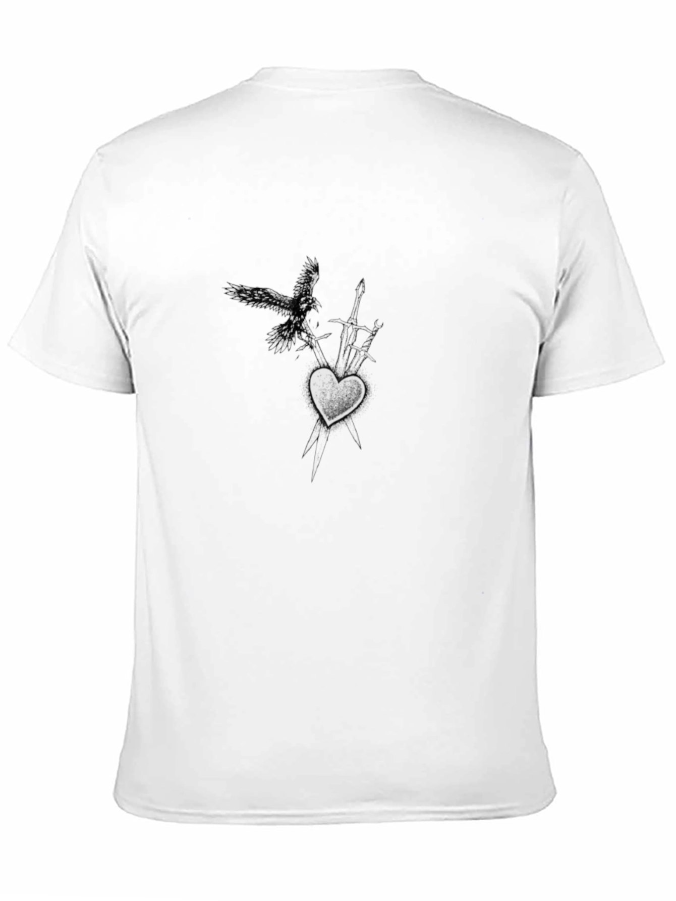 Graphic Print Black Crew Neck T-Shirt
