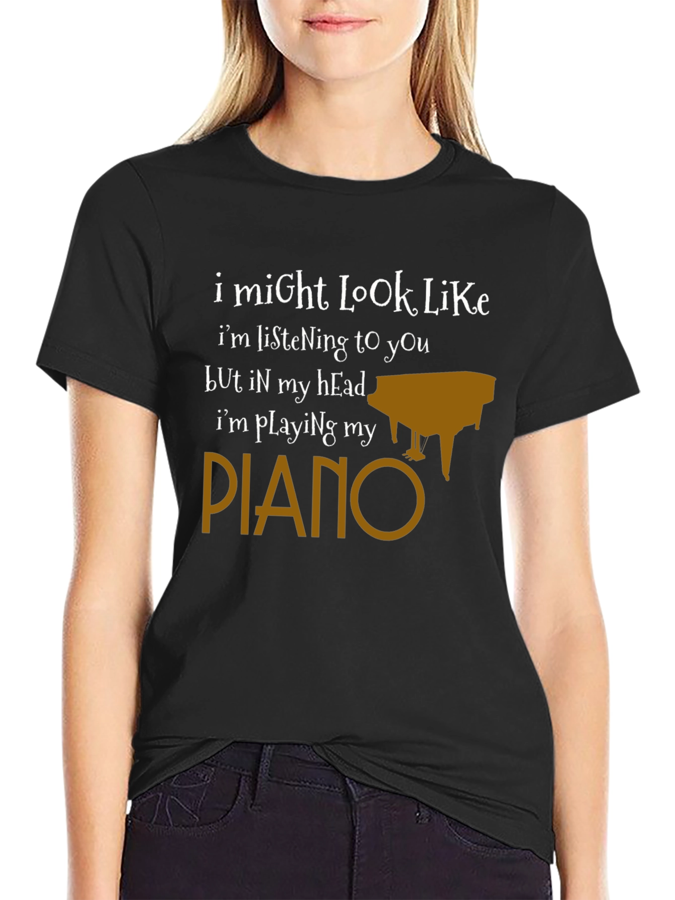 Funny Piano T-Shirt - Im Playing My Piano