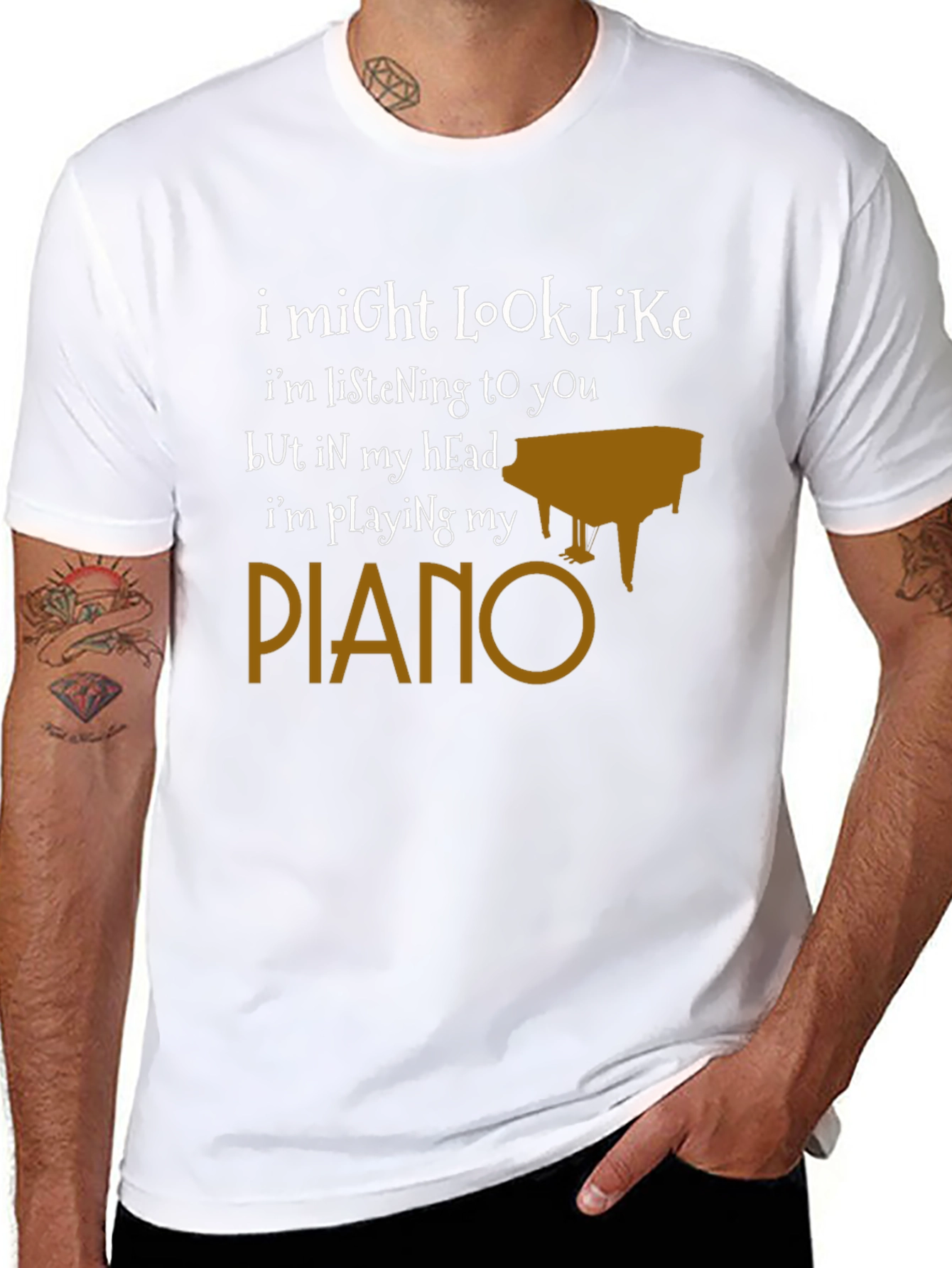 Funny Piano T-Shirt - Im Playing My Piano