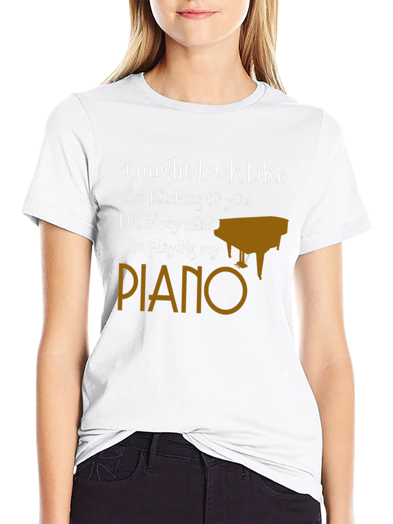 Funny Piano T-Shirt - Im Playing My Piano