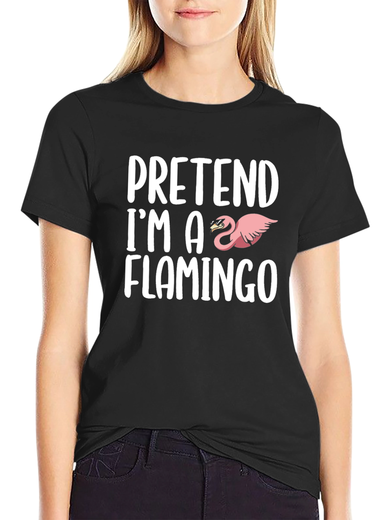 Pretend Im A Flamingo Graphic T-Shirt