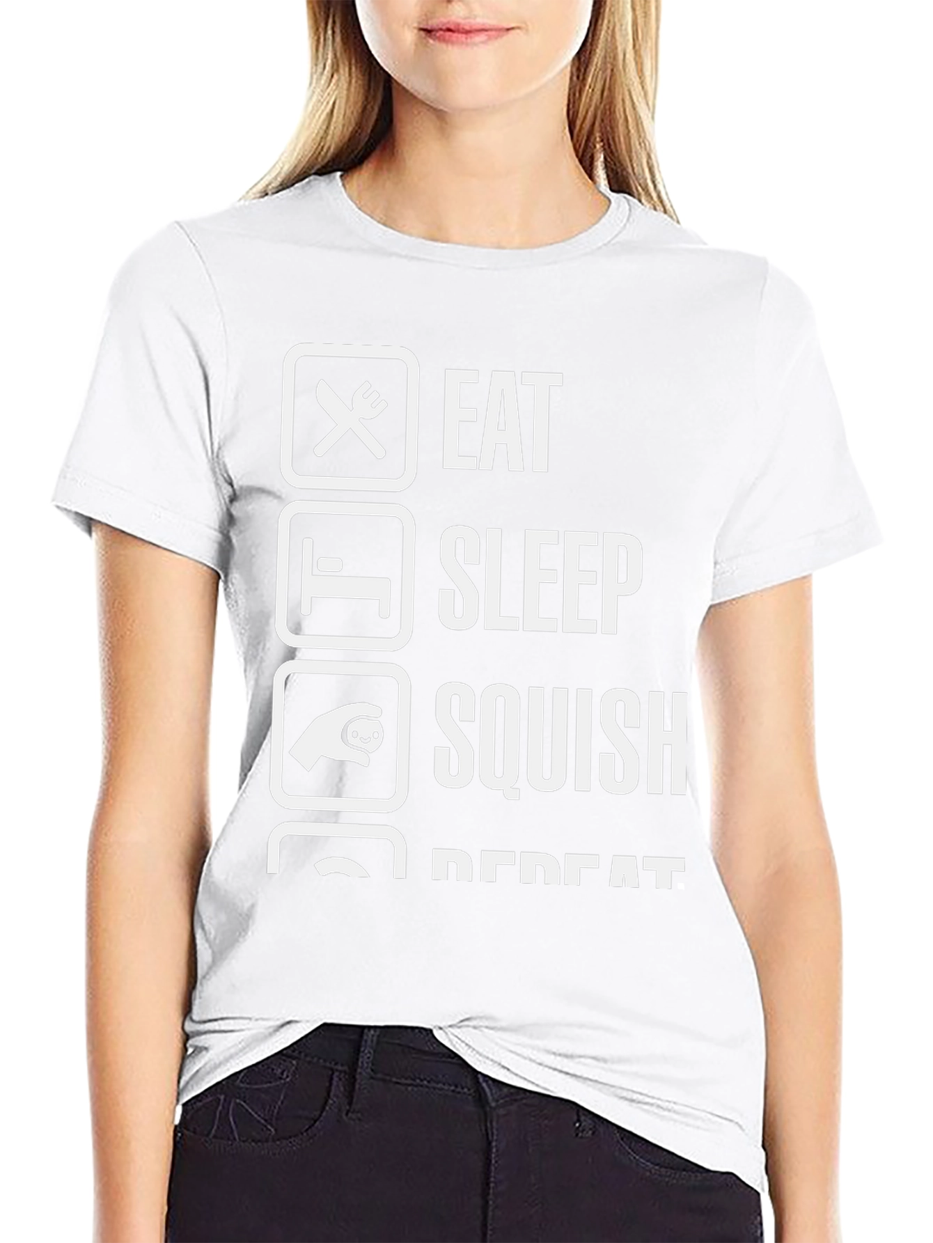 Eat Sleep Squish Repeat Graphic T-Shirt