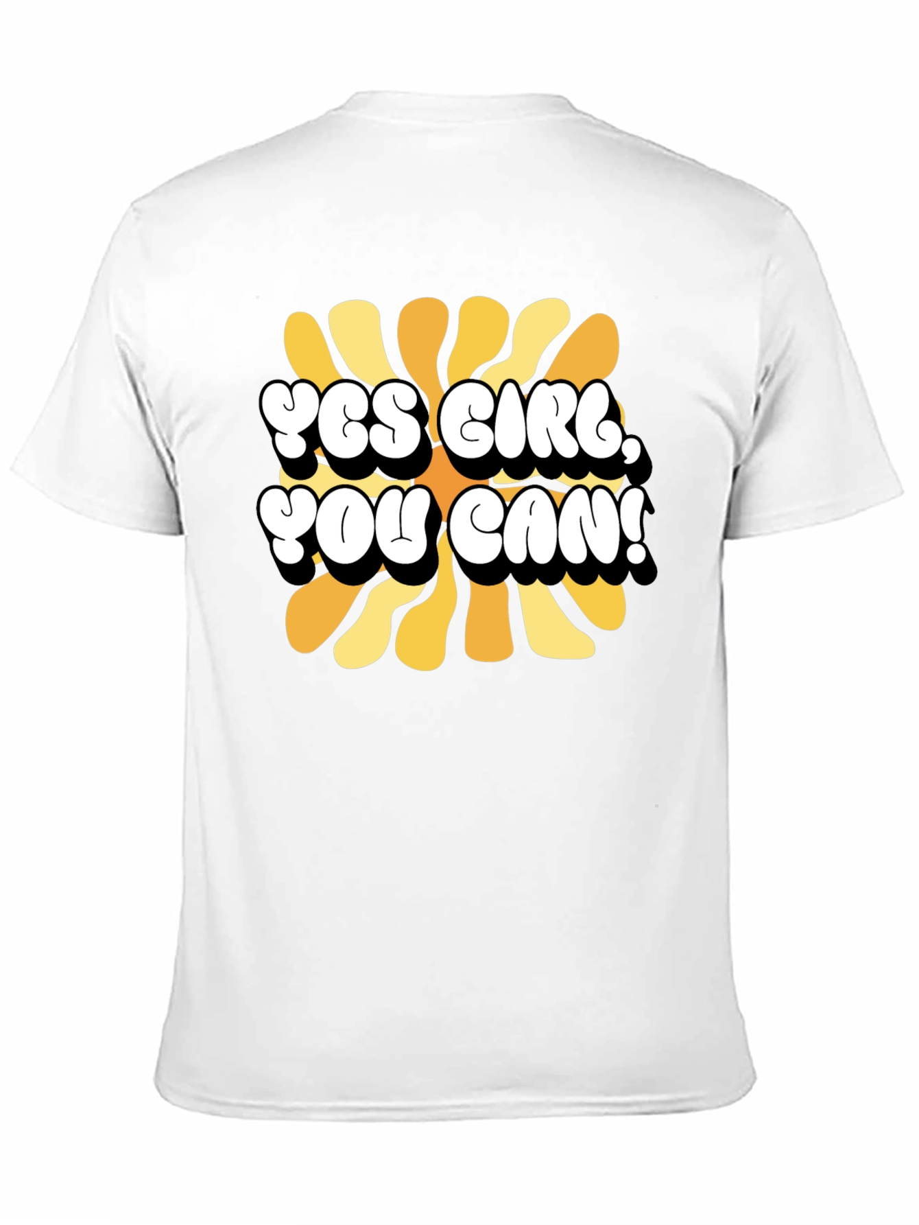 Yes Girl You Can T-Shirt Black Cotton Graphic Tee