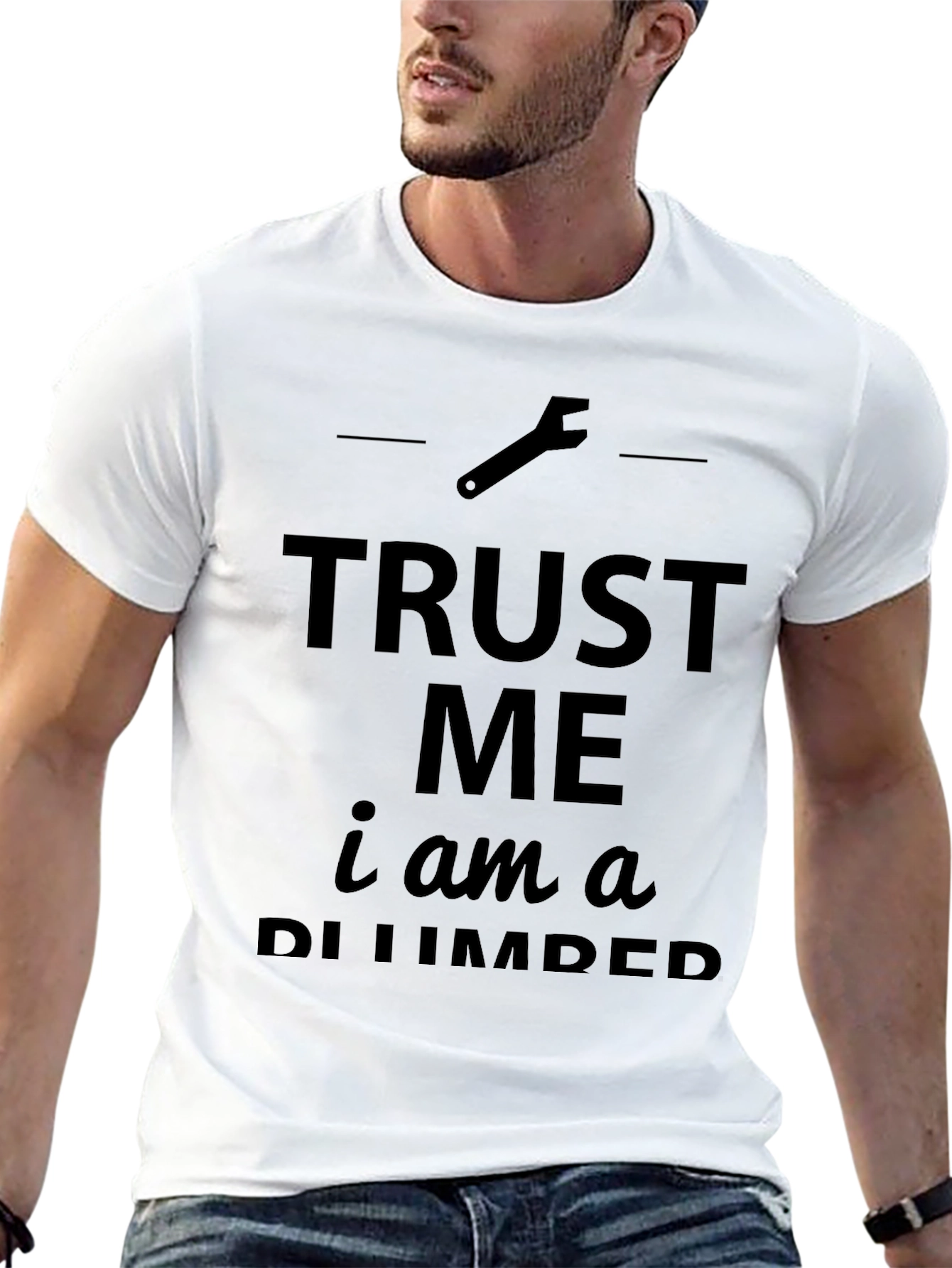 Trust Me Im a Plumber Black T-Shirt