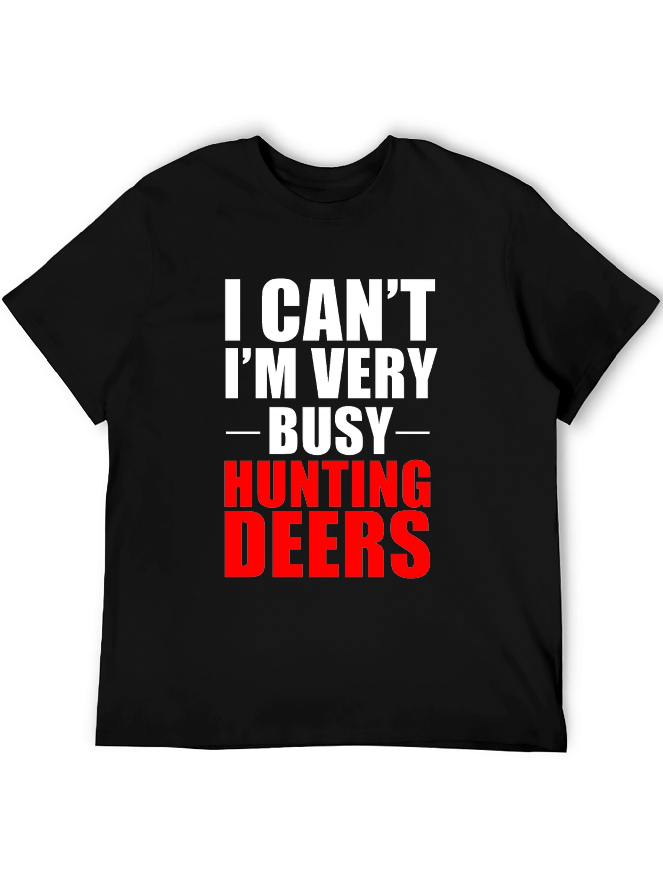 Funny Hunting Deers Graphic Tee - Mens T-Shirt