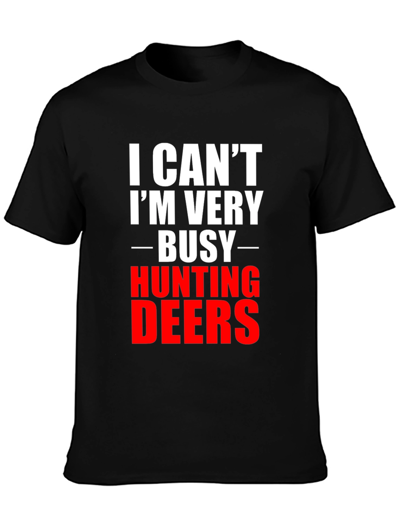 Funny Hunting Deers Graphic Tee - Mens T-Shirt