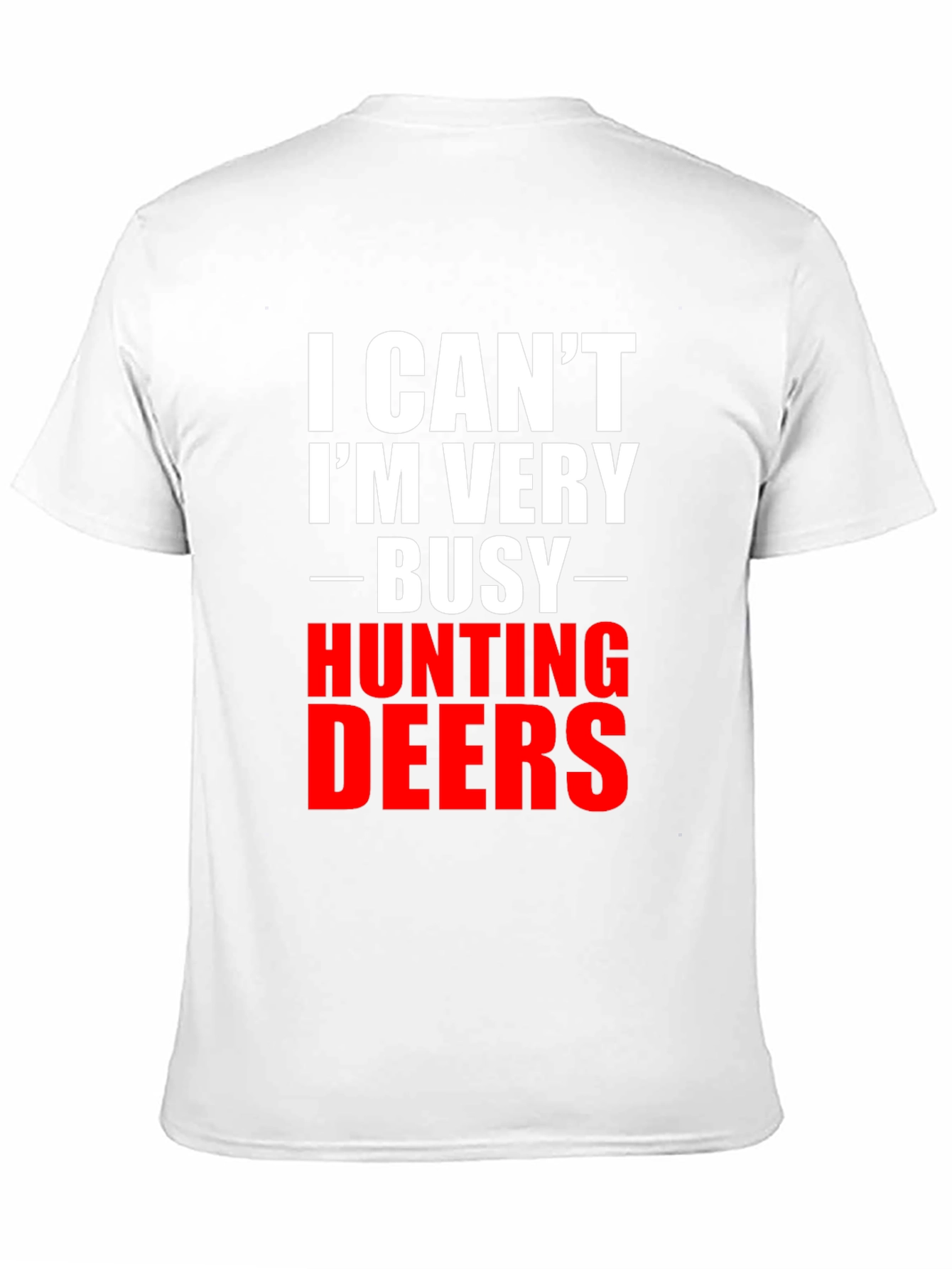 Funny Hunting Deers Graphic Tee - Mens T-Shirt