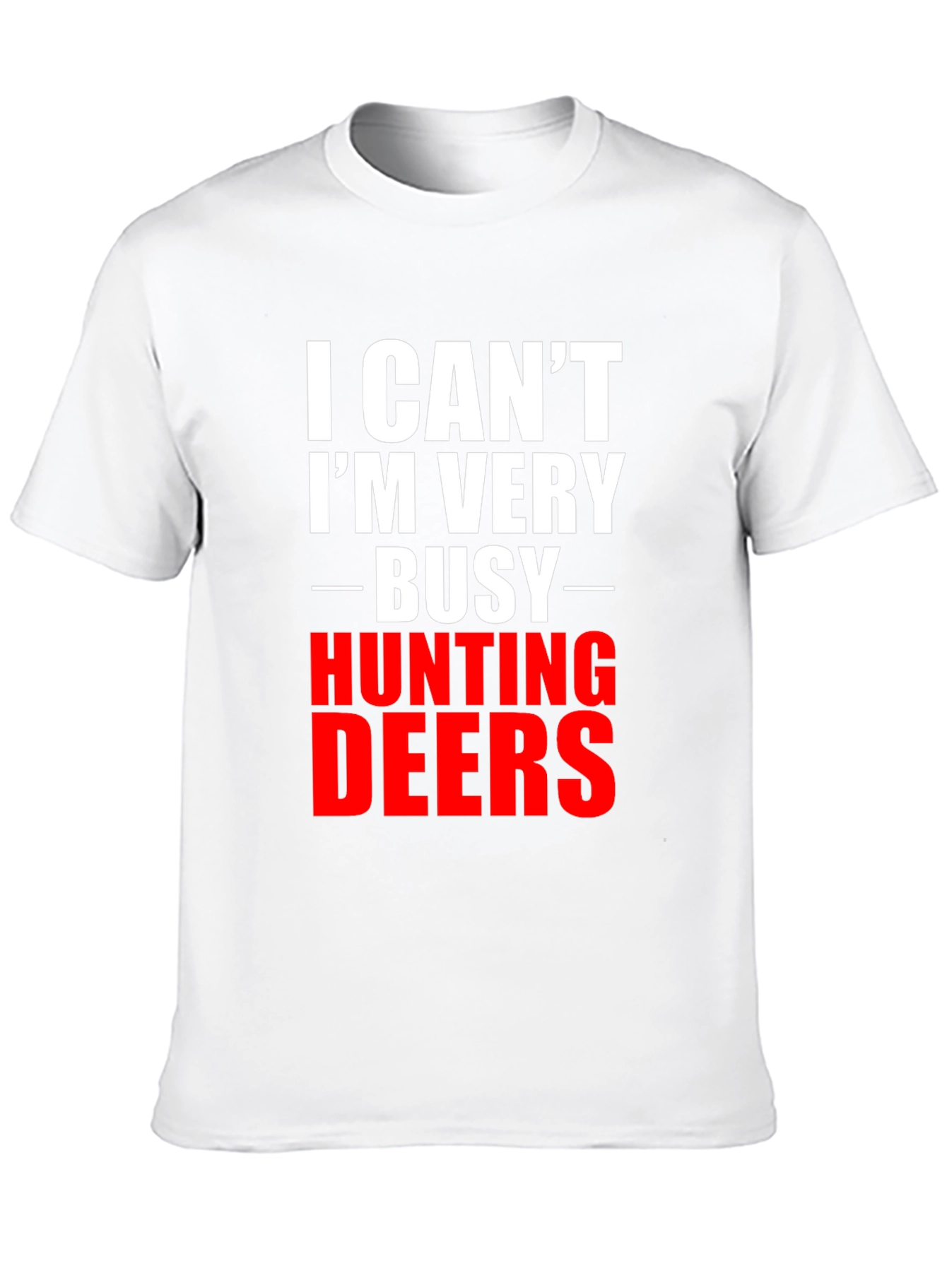 Funny Hunting Deers Graphic Tee - Mens T-Shirt