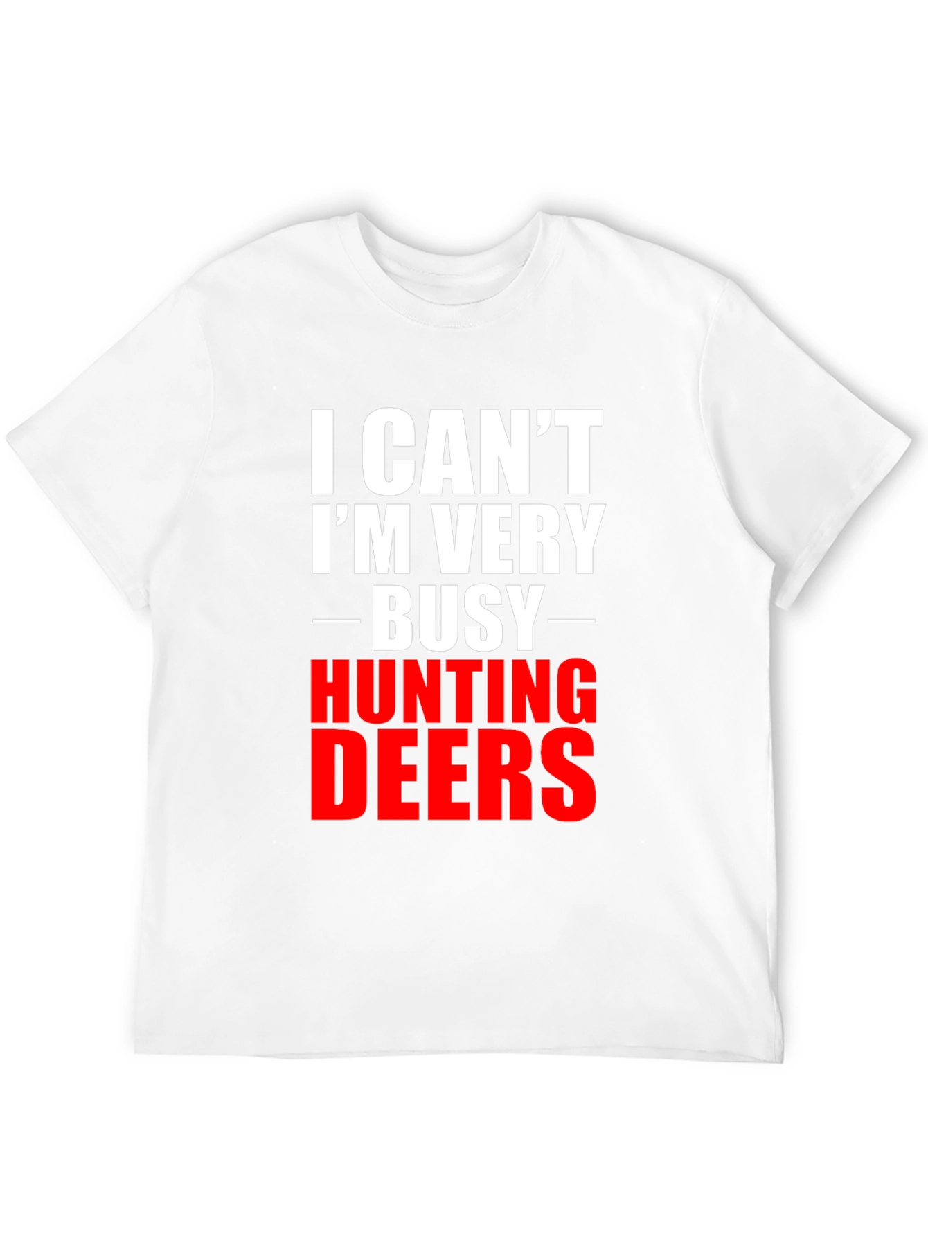 Funny Hunting Deers Graphic Tee - Mens T-Shirt