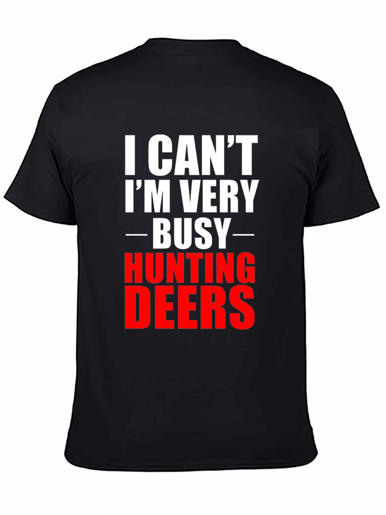 Funny Hunting Deers Graphic Tee - Mens T-Shirt
