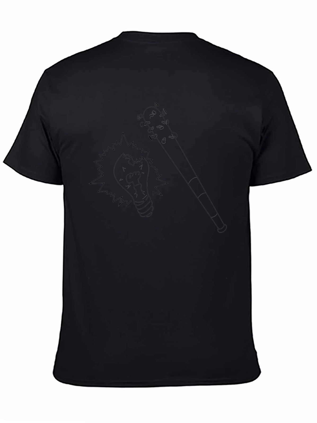 Cracked Bulb & Baseball Bat Graphic T-Shirt