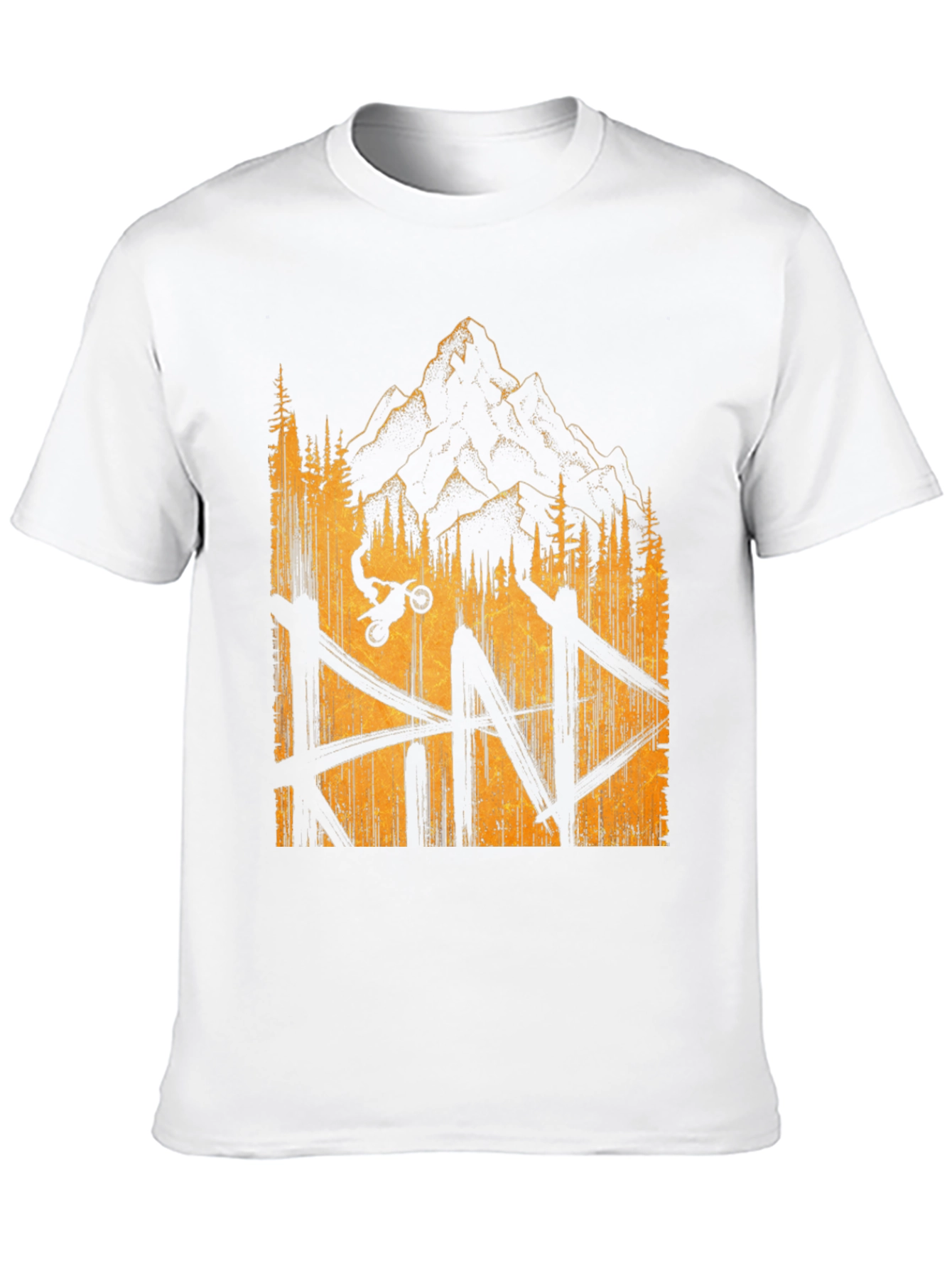 Mountain Bike Graphic Tee - Black Casual T-Shirt