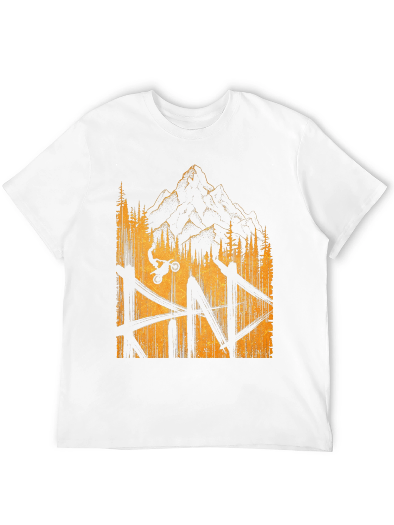 Mountain Bike Graphic Tee - Black Casual T-Shirt