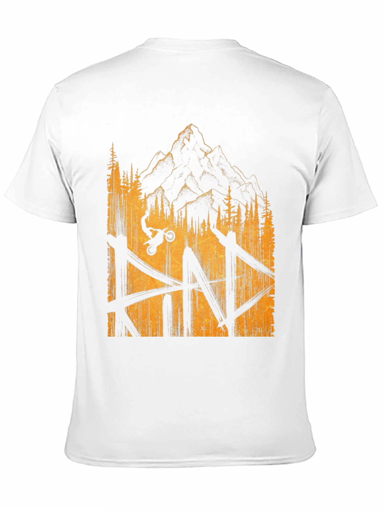 Mountain Bike Graphic Tee - Black Casual T-Shirt