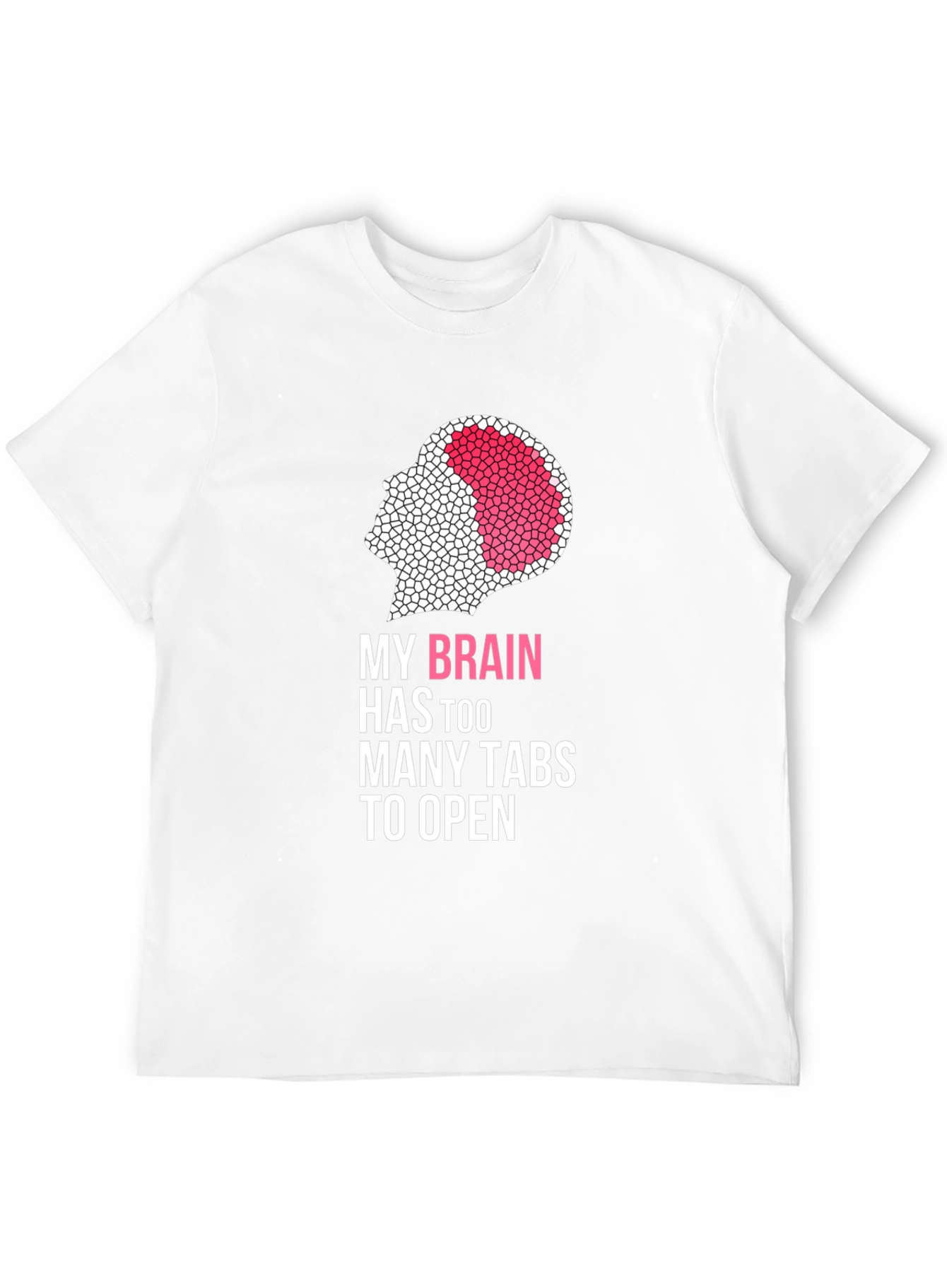 Brain Too Many Tabs Black Graphic Tee