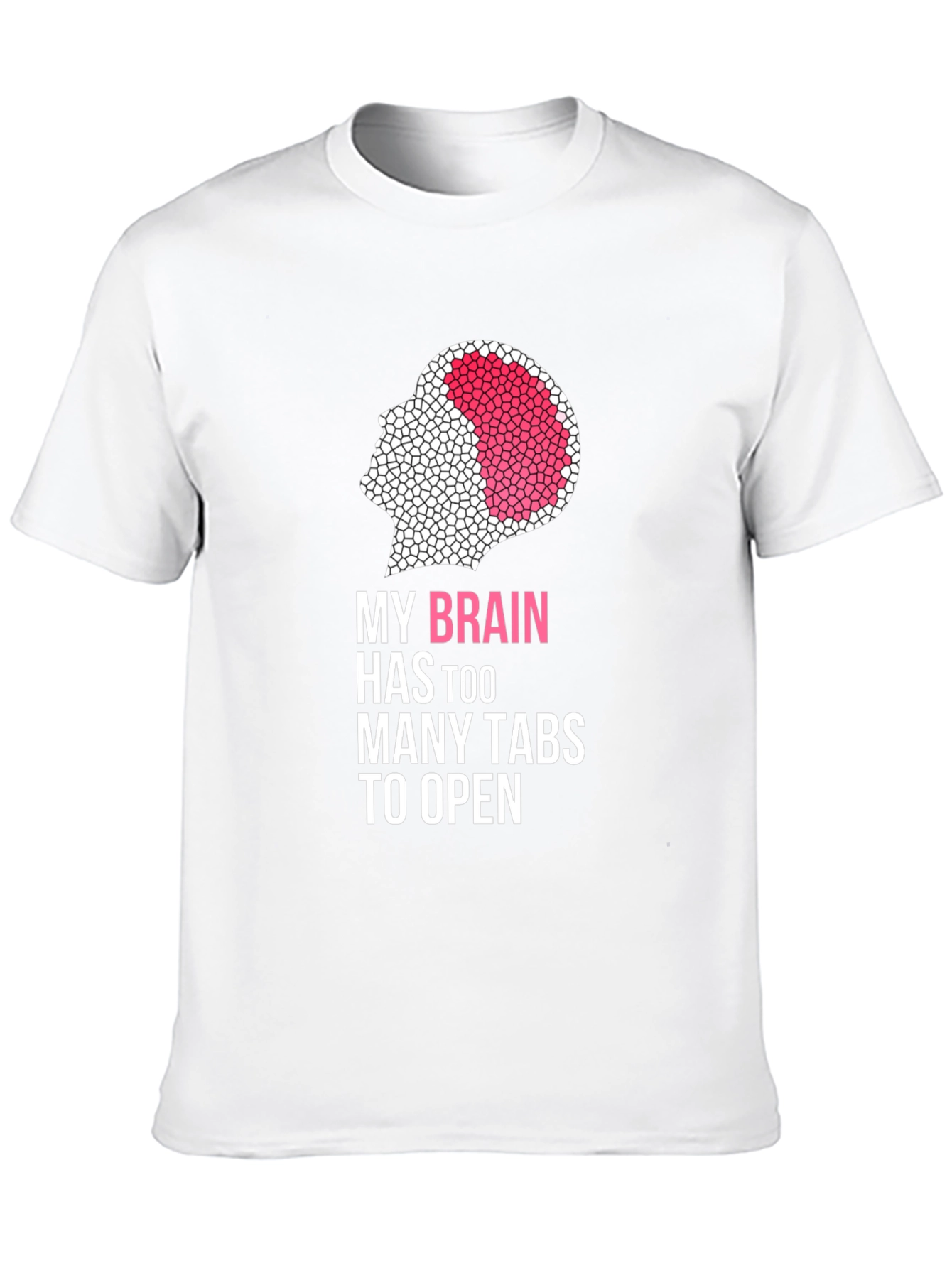 Brain Too Many Tabs Black Graphic Tee