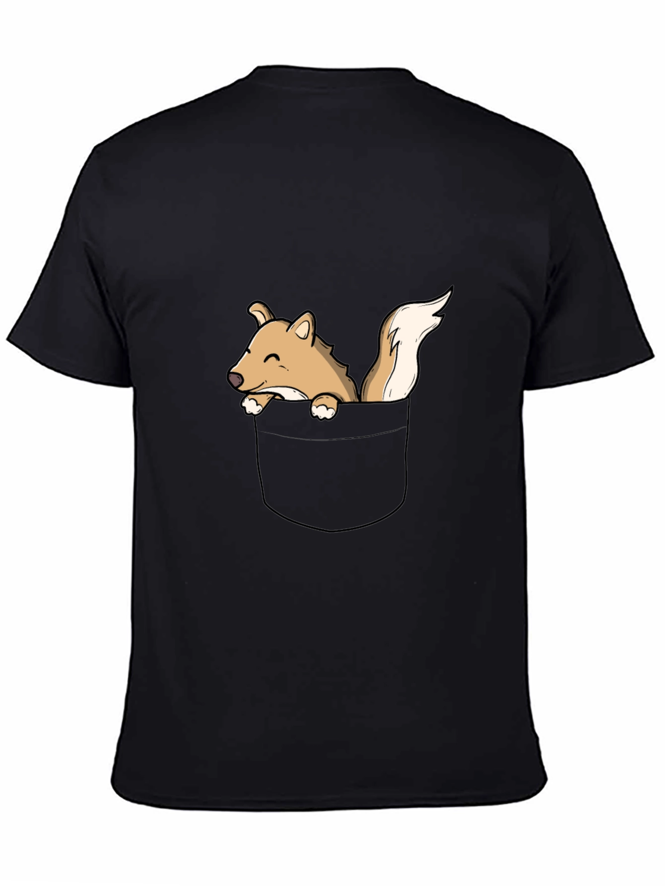Pocket Squirrel Graphic Tee - Black T-Shirt