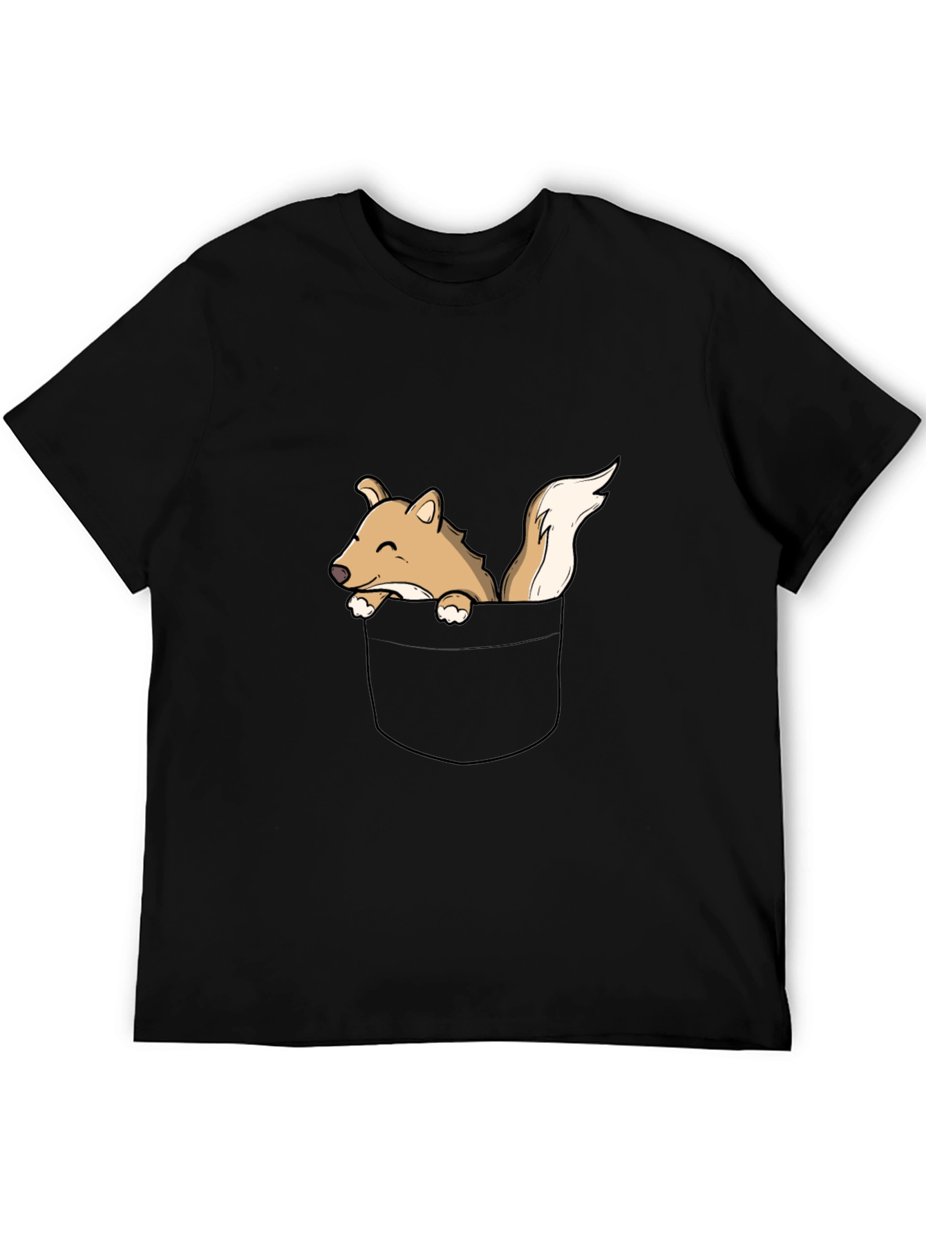 Pocket Squirrel Graphic Tee - Black T-Shirt