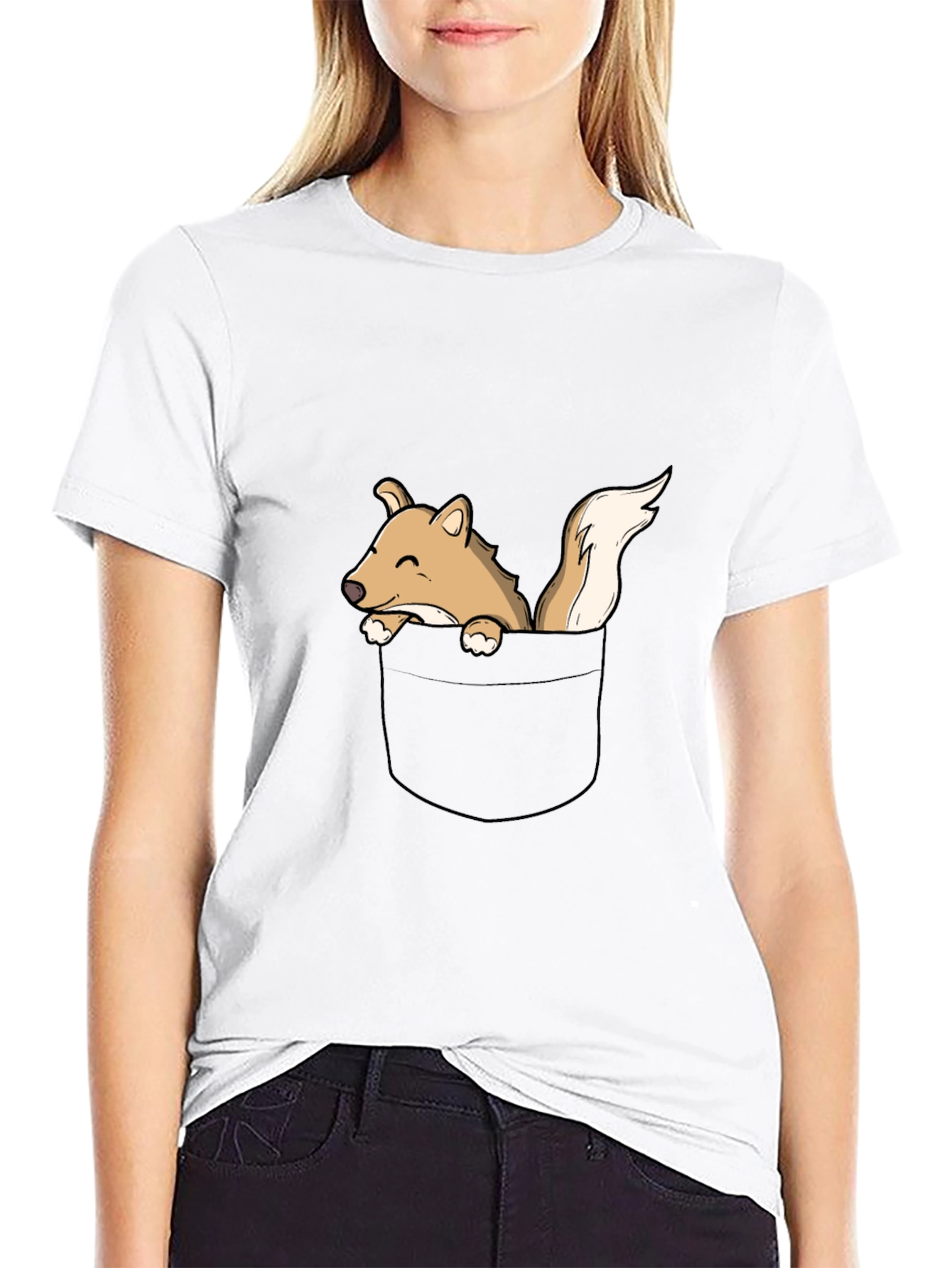Pocket Squirrel Graphic Tee - Black T-Shirt