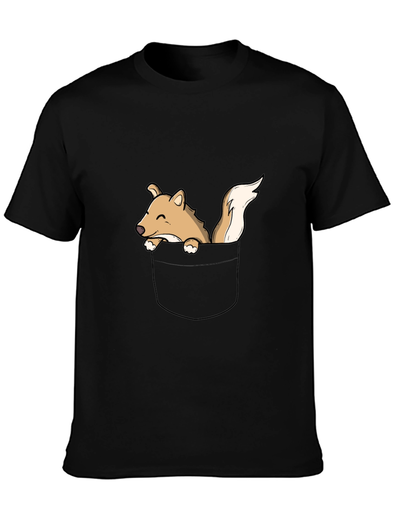 Pocket Squirrel Graphic Tee - Black T-Shirt