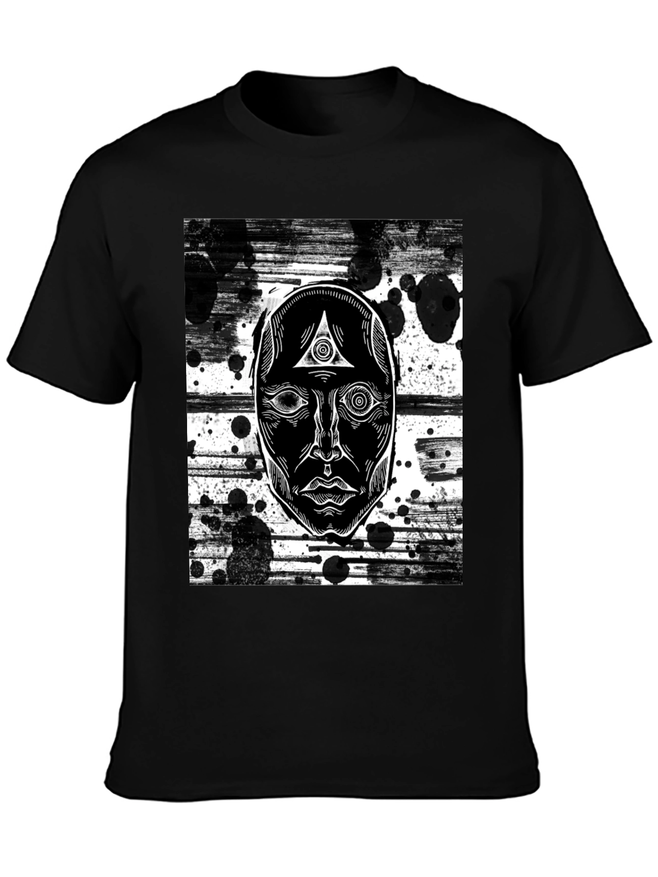 Mystic Eye Graphic Tee - Black Cotton T-Shirt