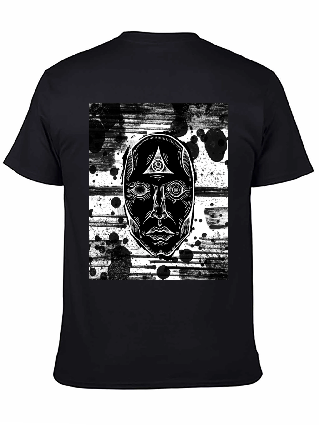 Mystic Eye Graphic Tee - Black Cotton T-Shirt