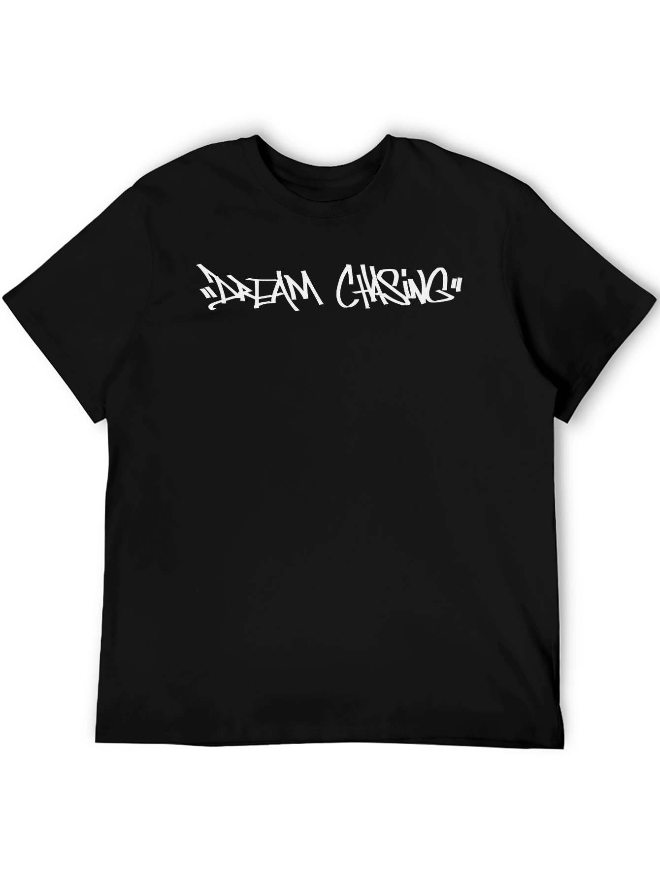 Dream Chasing Black Graphic Tee