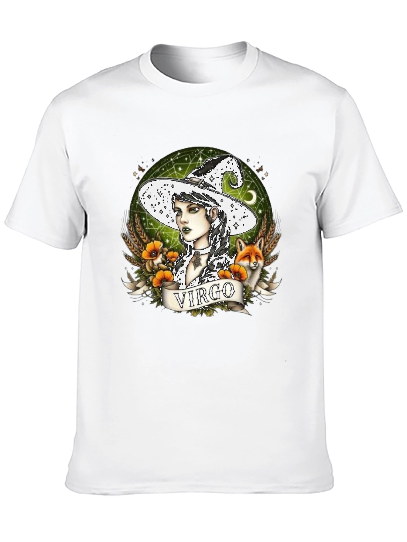 Virgo Witch Graphic T-Shirt - Unique Zodiac Design