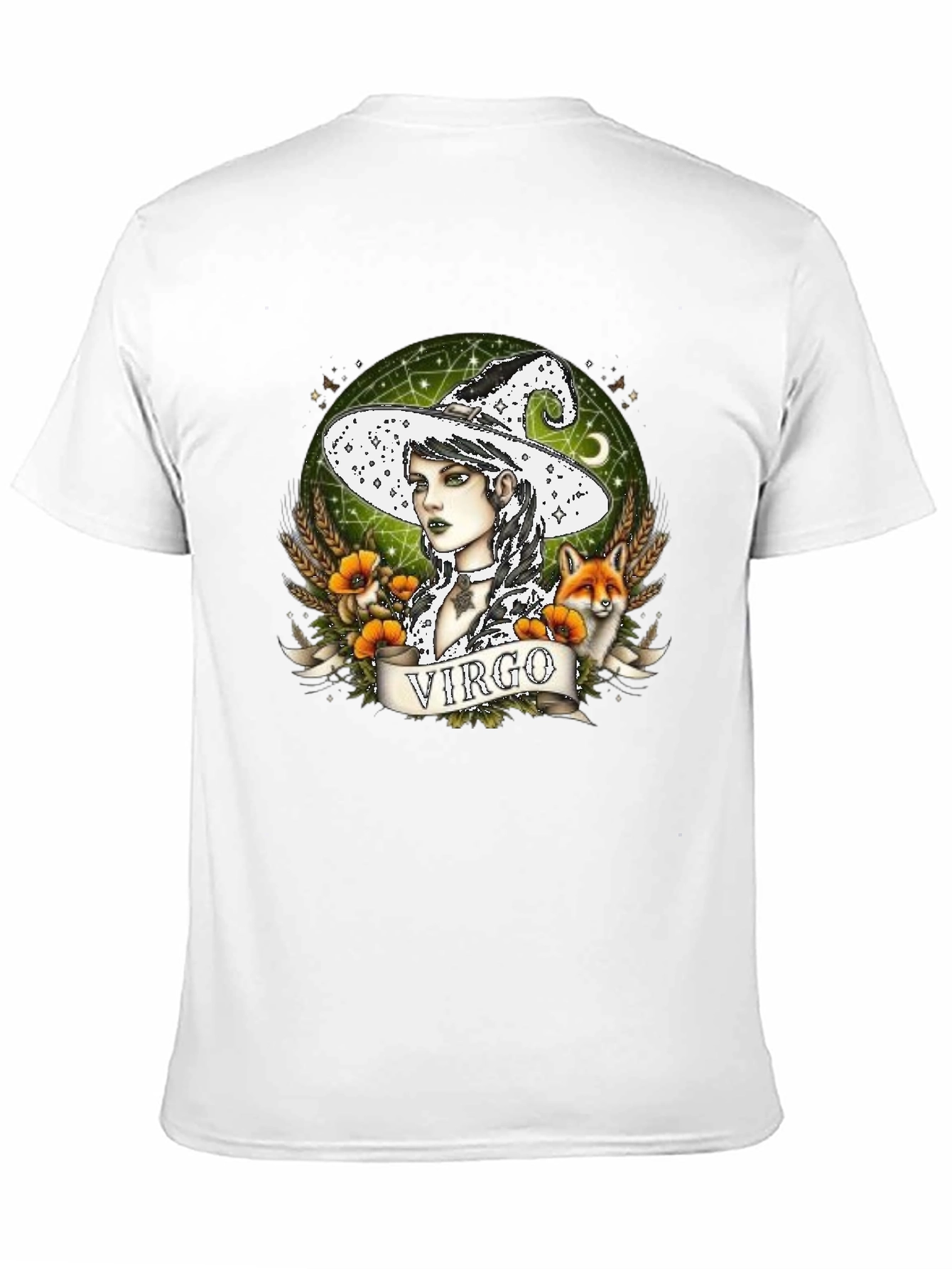 Virgo Witch Graphic T-Shirt - Unique Zodiac Design