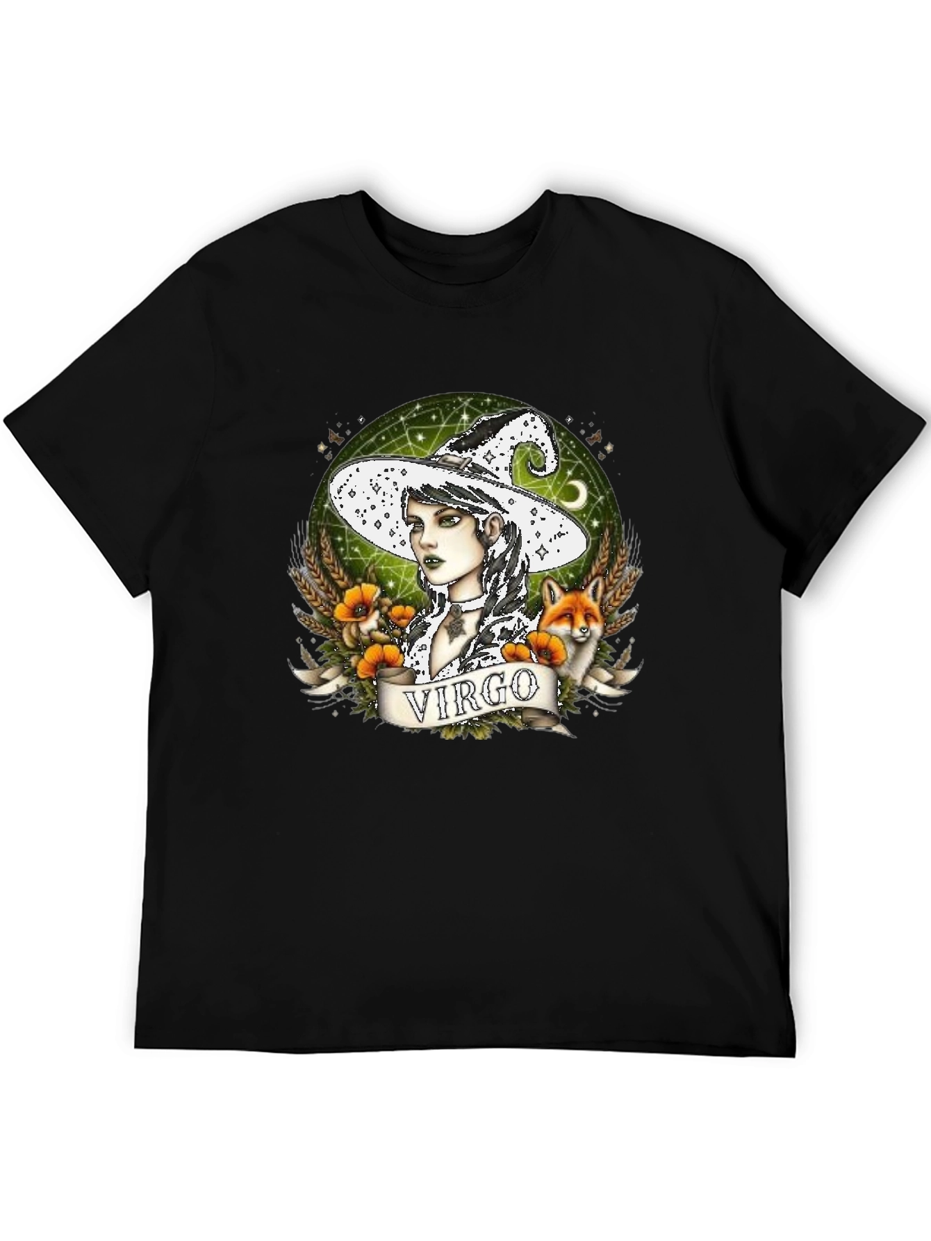 Virgo Witch Graphic T-Shirt - Unique Zodiac Design