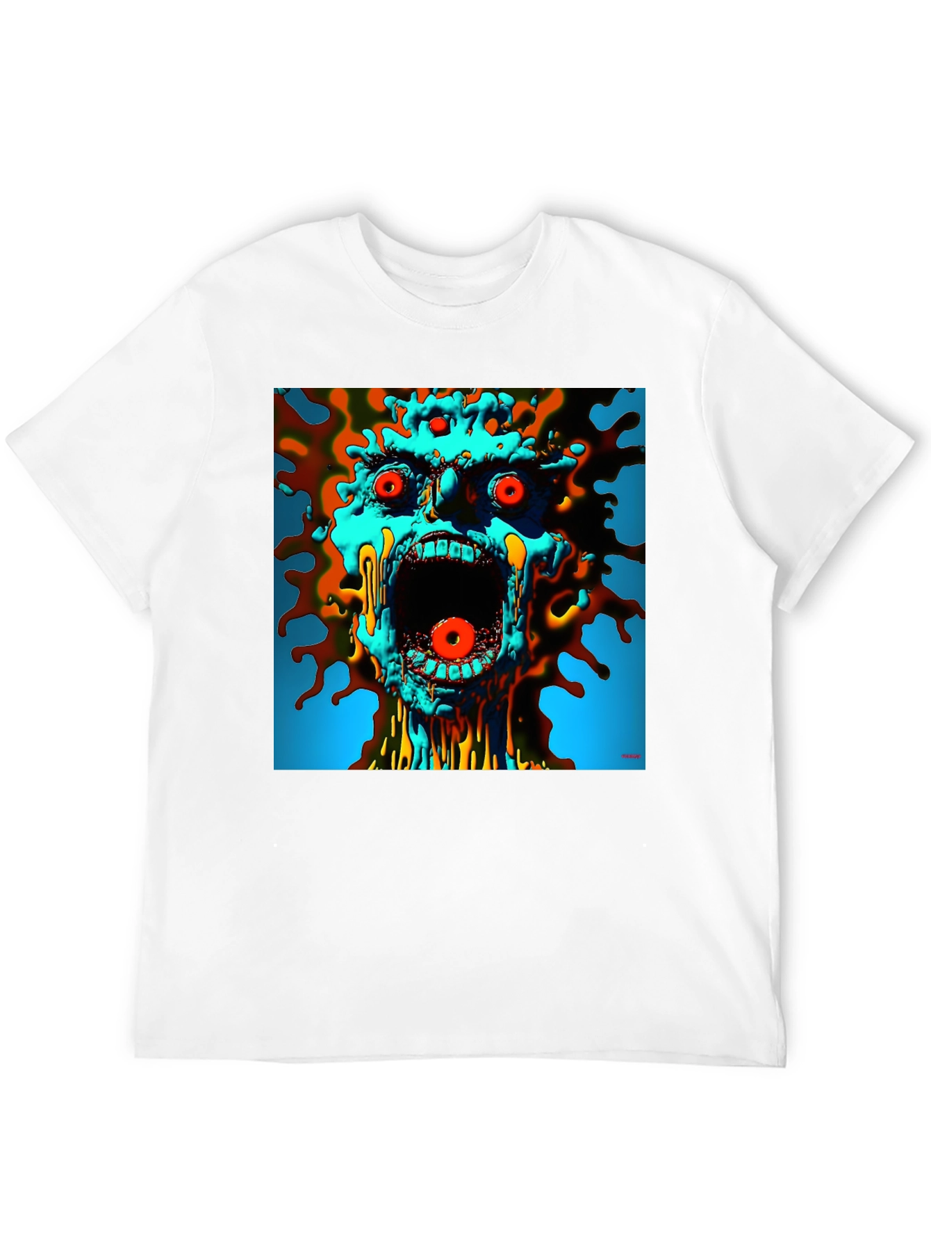 Screaming Monster Graphic Tee - Abstract Art T-Shirt