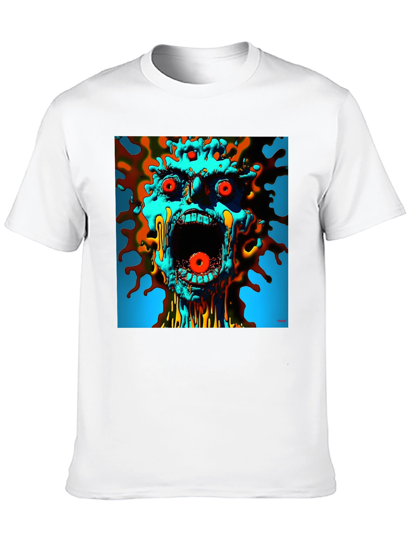 Screaming Monster Graphic Tee - Abstract Art T-Shirt