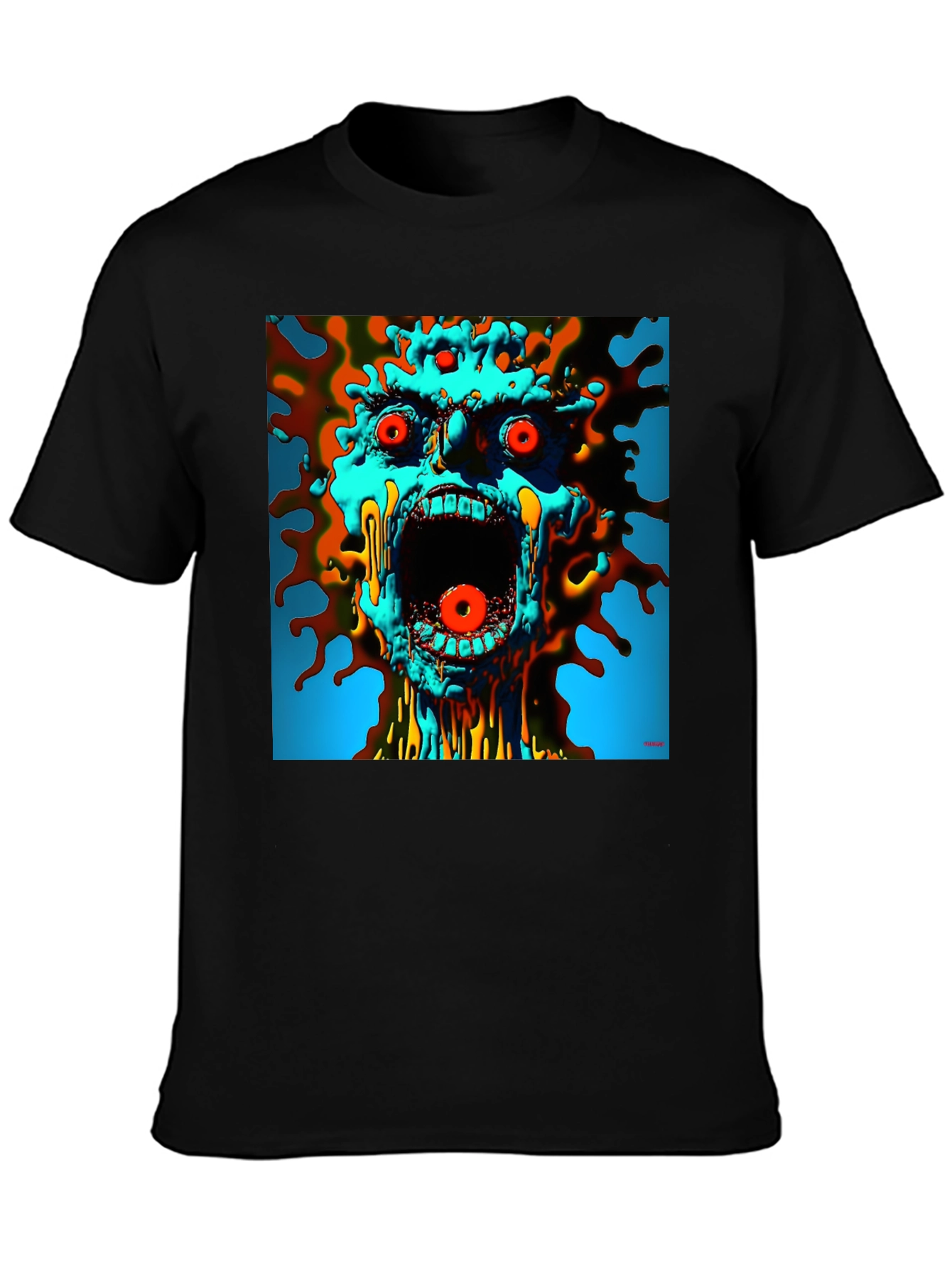Screaming Monster Graphic Tee - Abstract Art T-Shirt