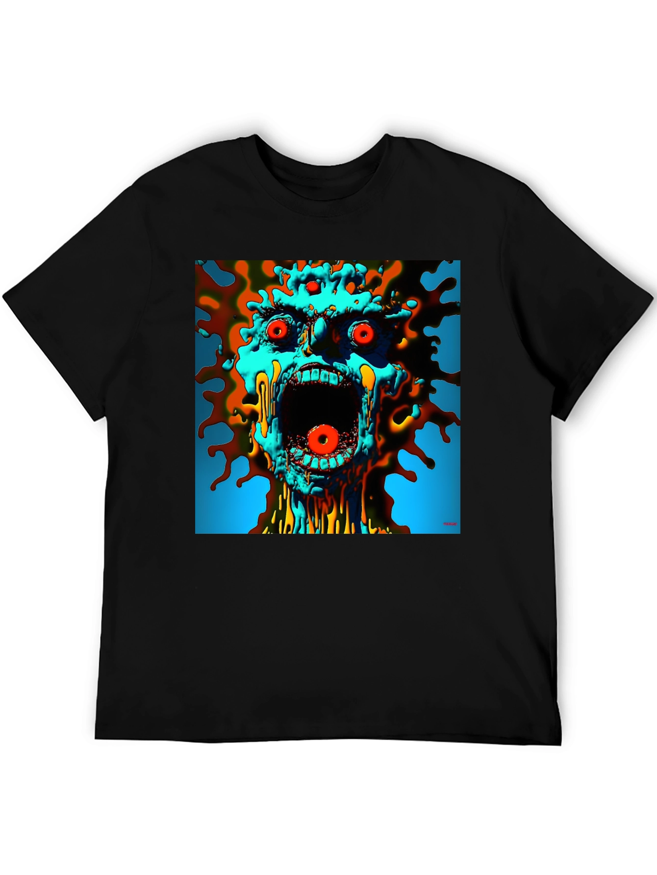 Screaming Monster Graphic Tee - Abstract Art T-Shirt