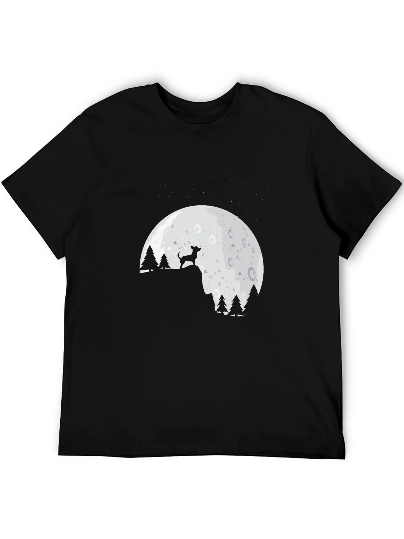 Dog Moon T-Shirt - Cute Canine Silhouette Tee