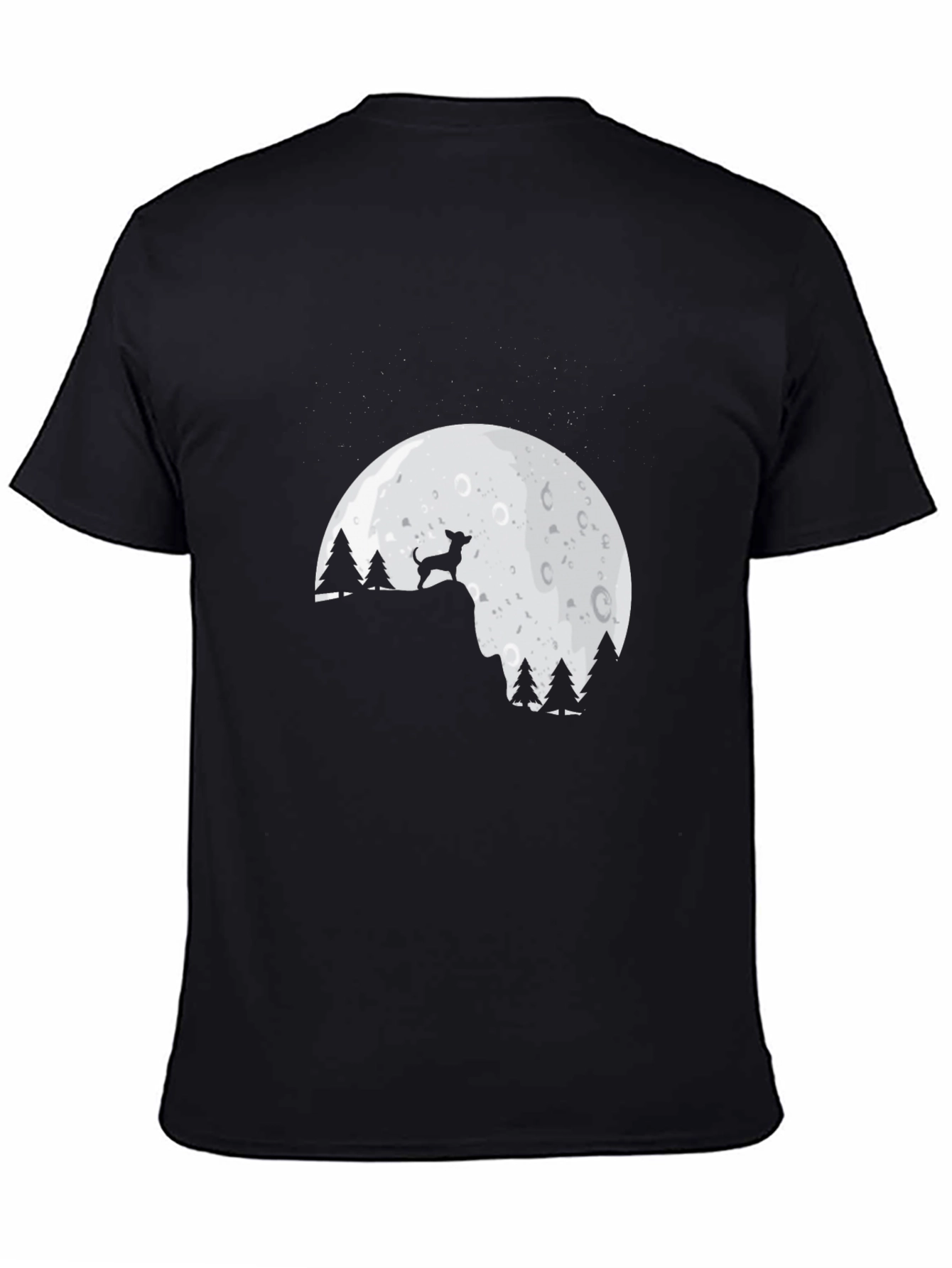 Dog Moon T-Shirt - Cute Canine Silhouette Tee